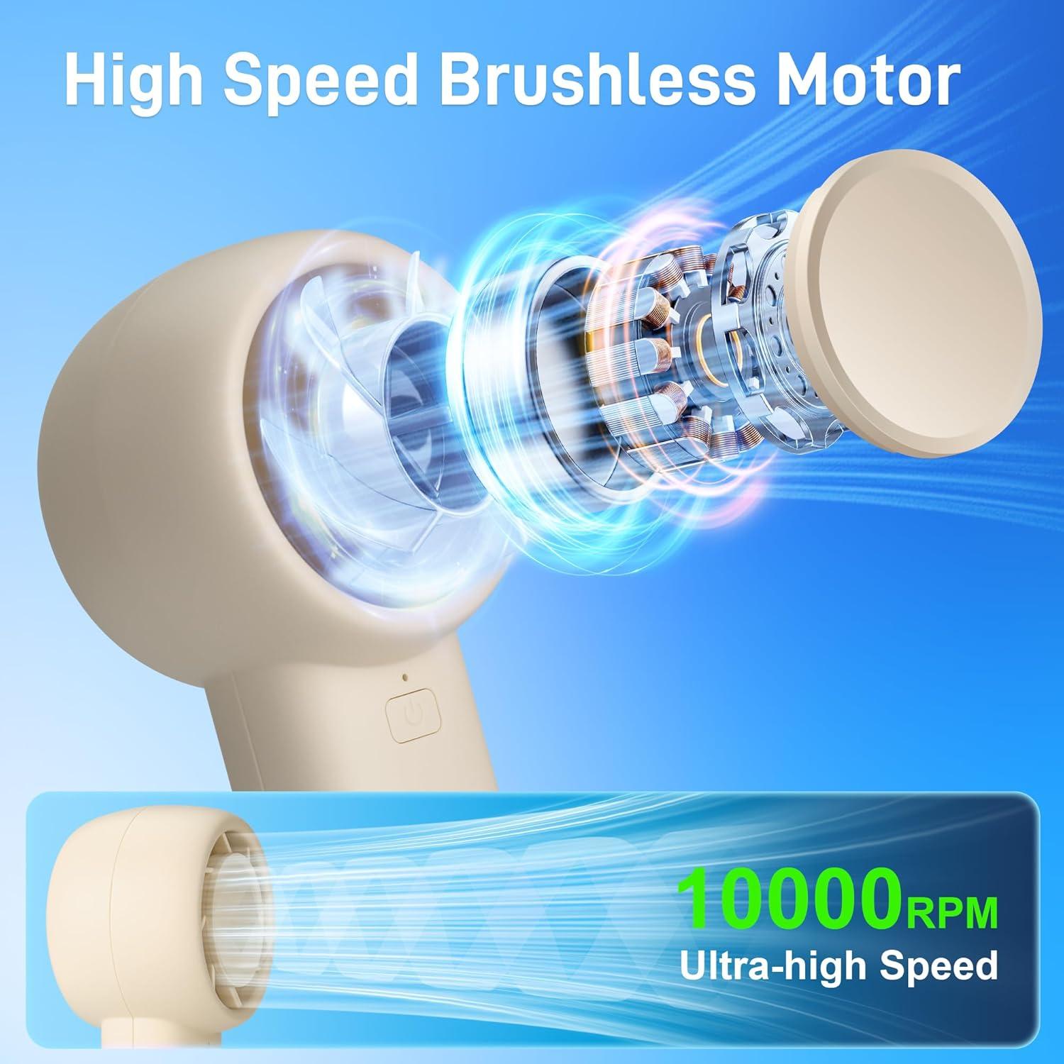 Ventilador Portátil de Mano ByNaRIX 3 Velocidades 10 Horas