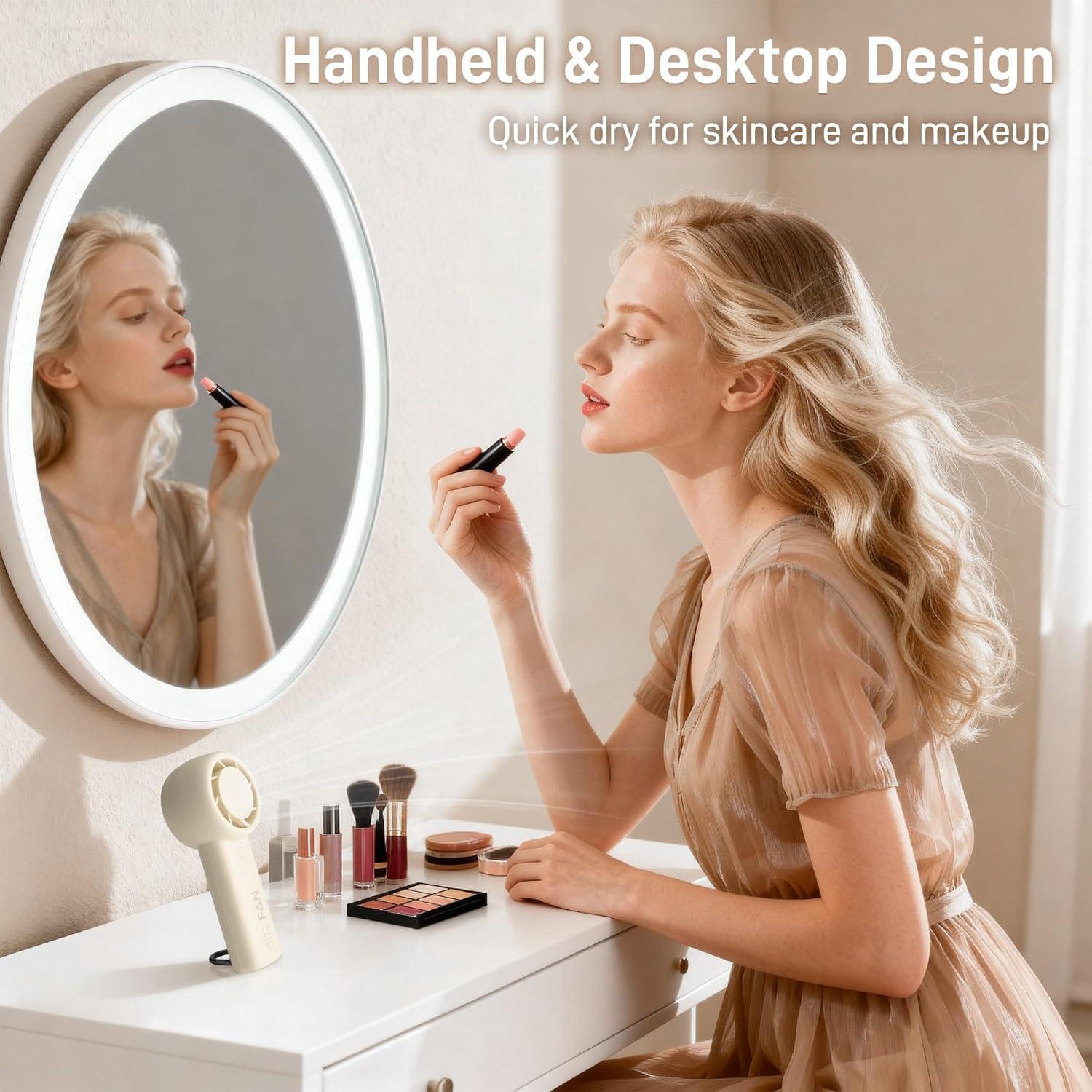 Ventilador Portátil de Mano ByNaRIX 3 Velocidades 10 Horas