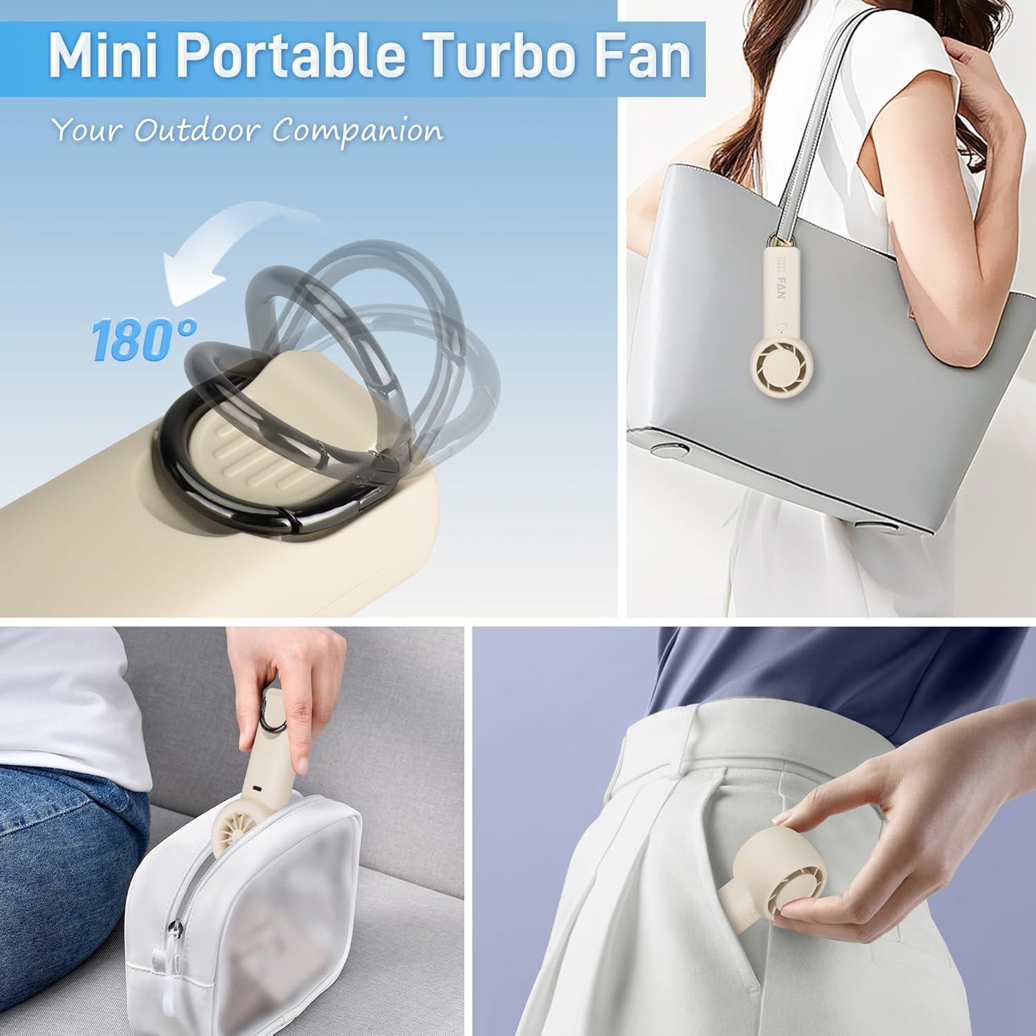 Ventilador Portátil de Mano ByNaRIX 3 Velocidades 10 Horas