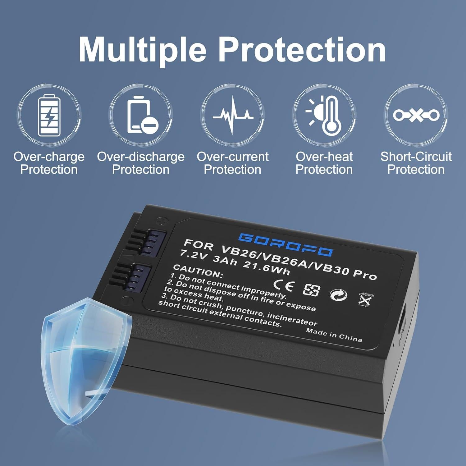 Batería Reemplazable GOROFO VB30 PRO para GODOX V1 y V860III