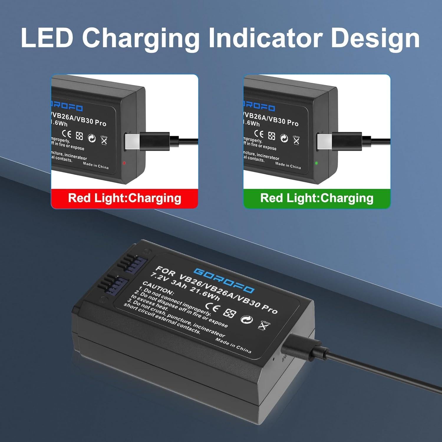 Batería Reemplazable GOROFO VB30 PRO para GODOX V1 y V860III