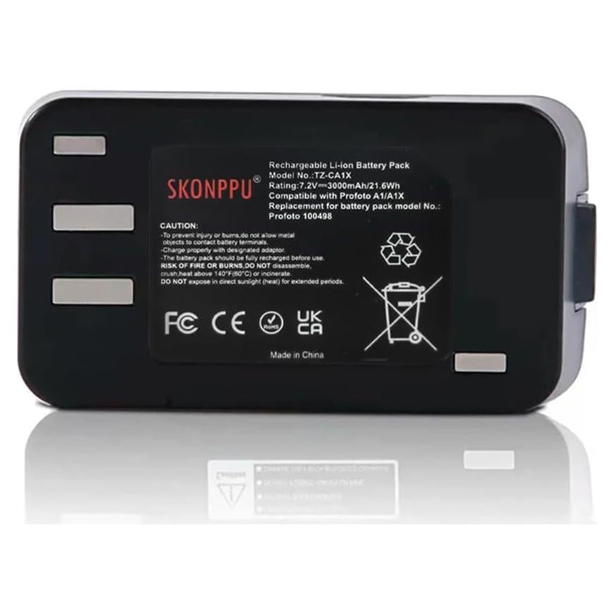 Batería de Reemplazo Li-ion SKONPPU para Profoto A1/A1X/A10 7.2V 3000mAh