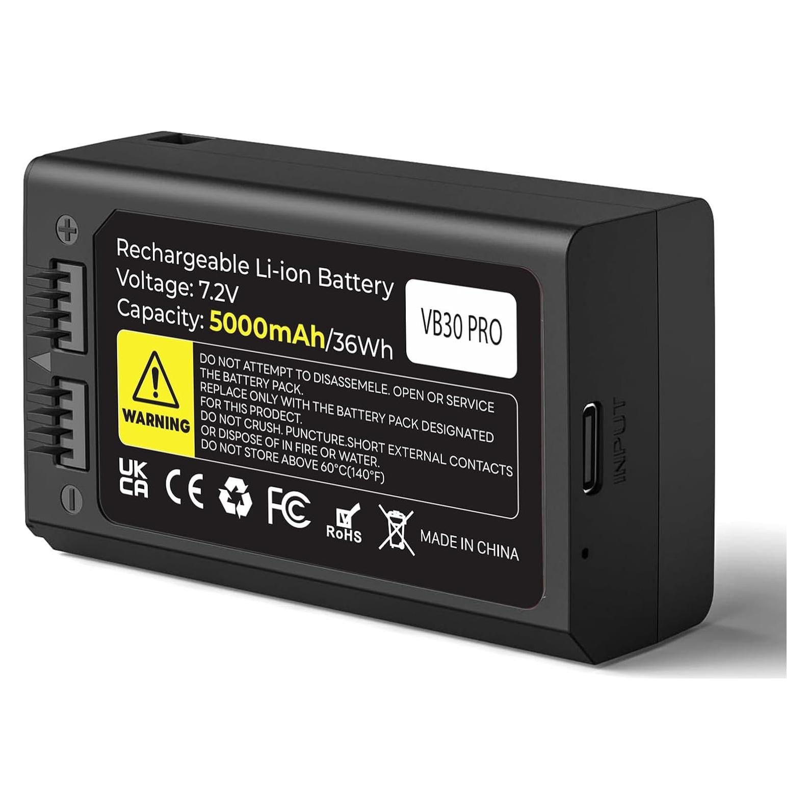 Batería de Reemplazo VB30 5000mAh Godox para Flash