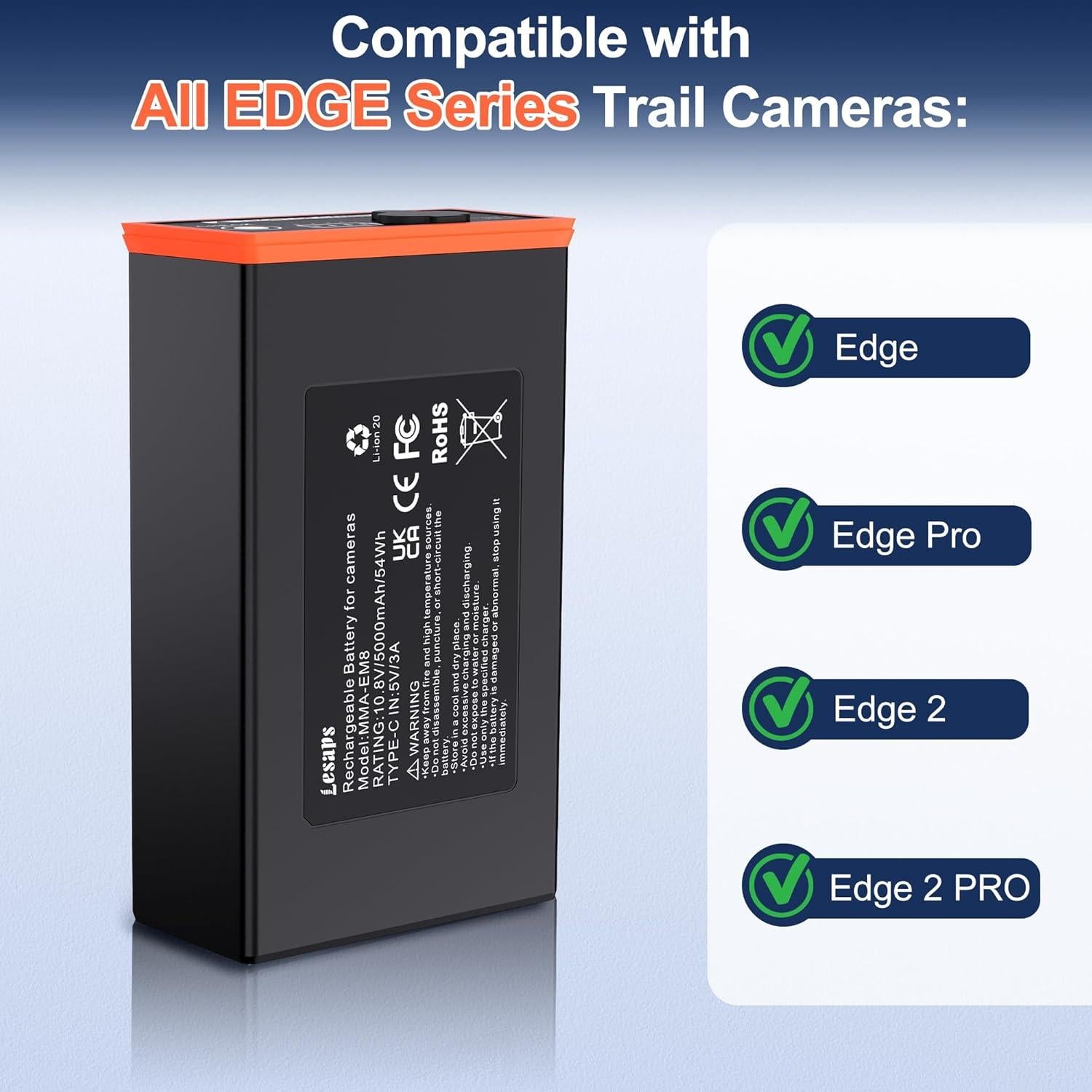 Paquete de 2 Baterías Moultrie Power Mag 5000mAh USB-C