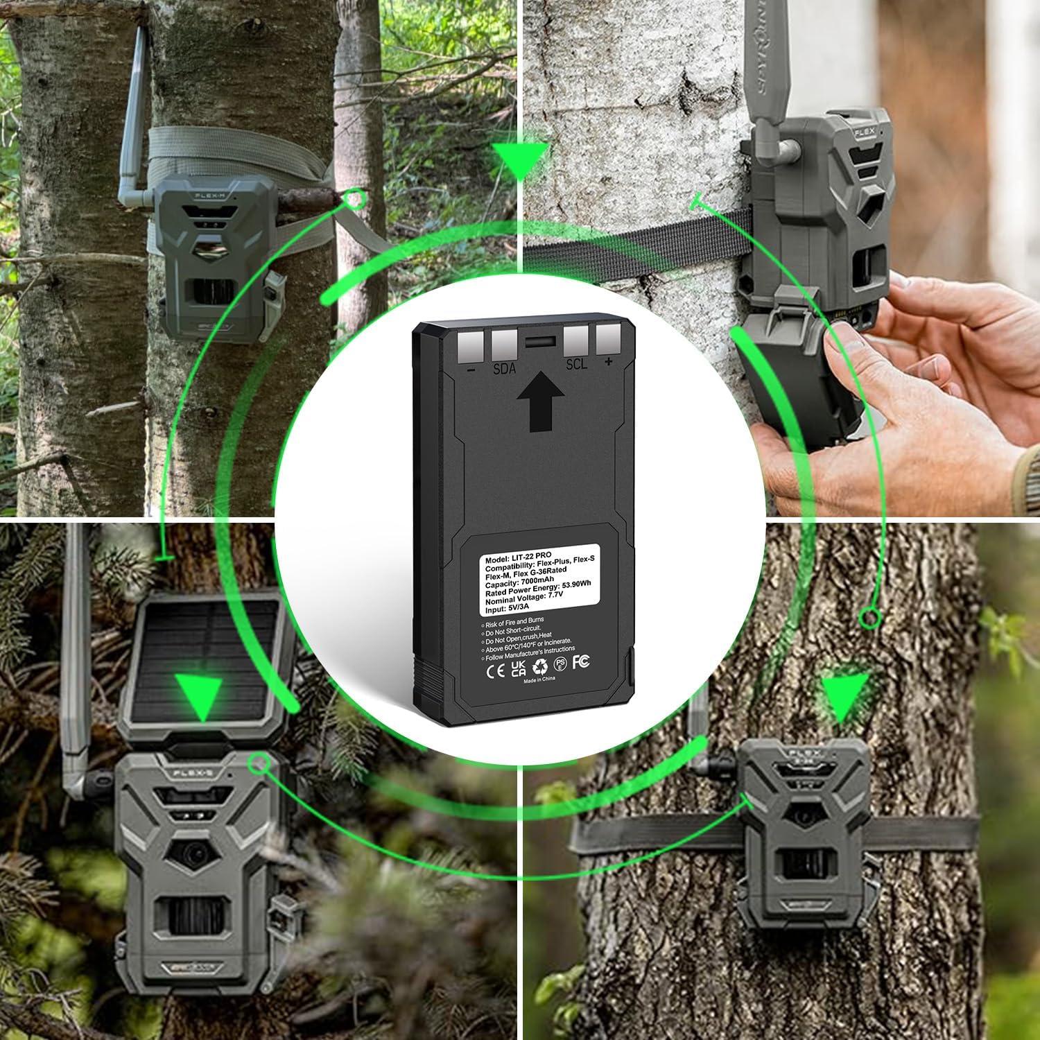 Paquete de 2 Baterías Recargables LIT-22 7000mAh para Cámara