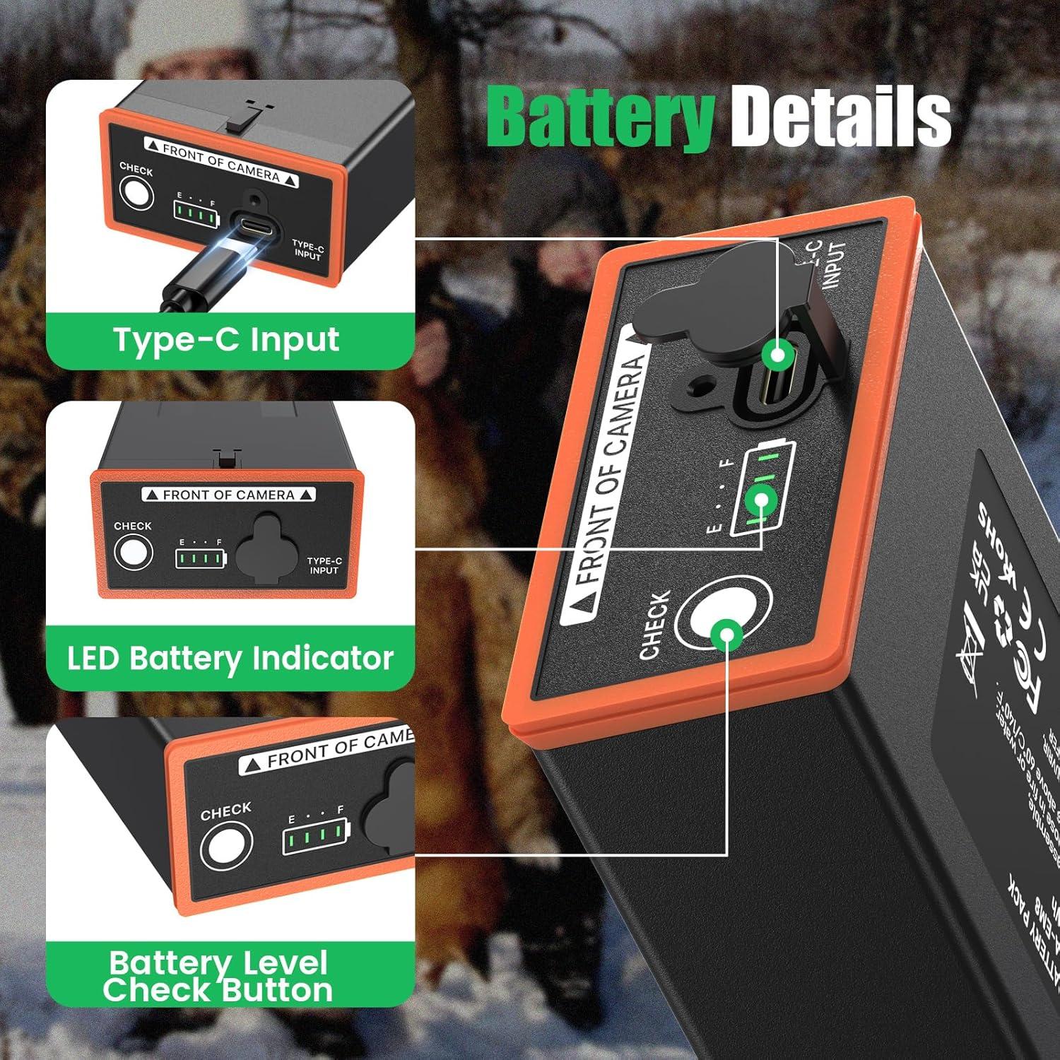 Paquete de Batería Recargable DCDG Power Mag 5000mAh para Moultrie Edge