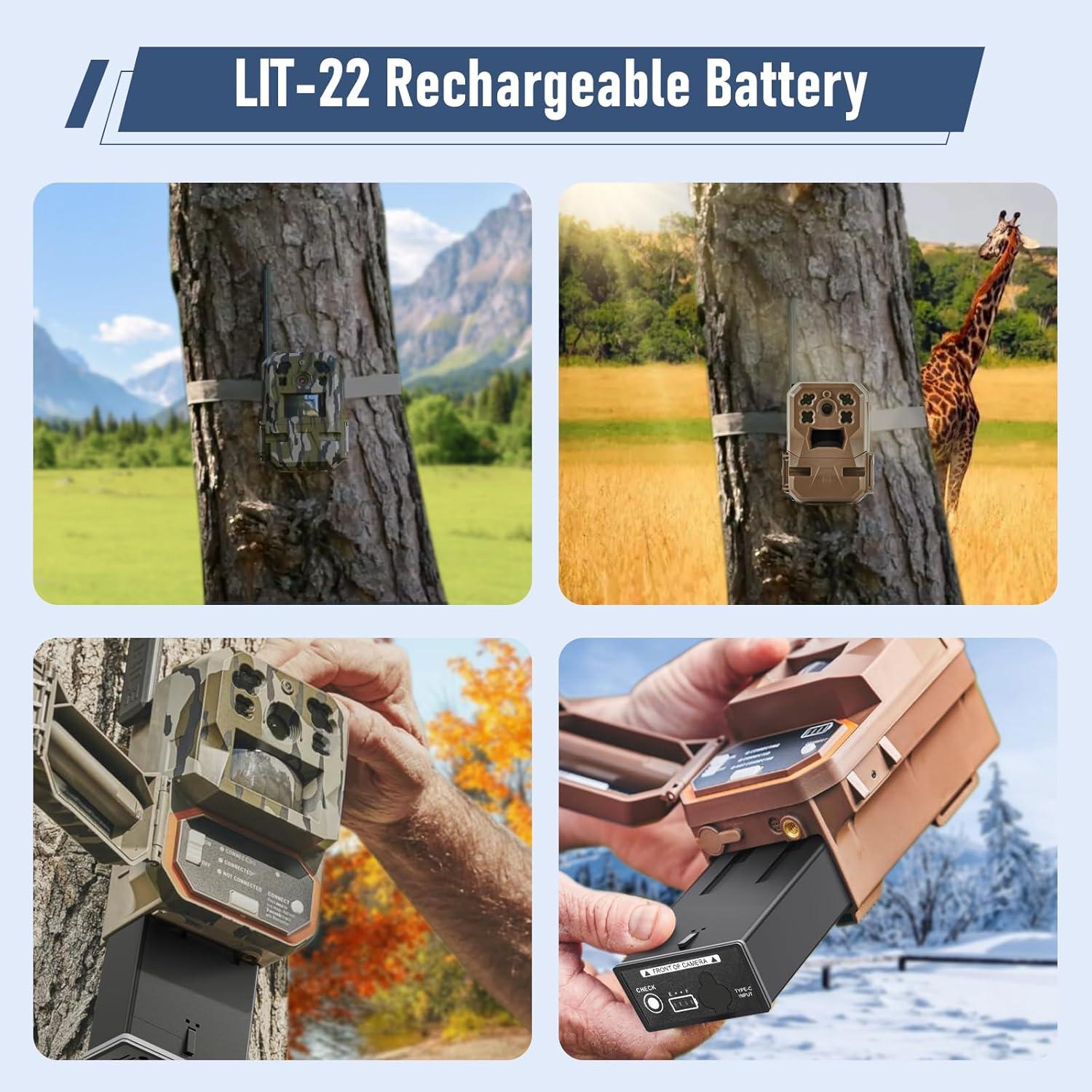 Batería Recargable E EGOWAY 5000mAh para Cámaras de Caza Edge