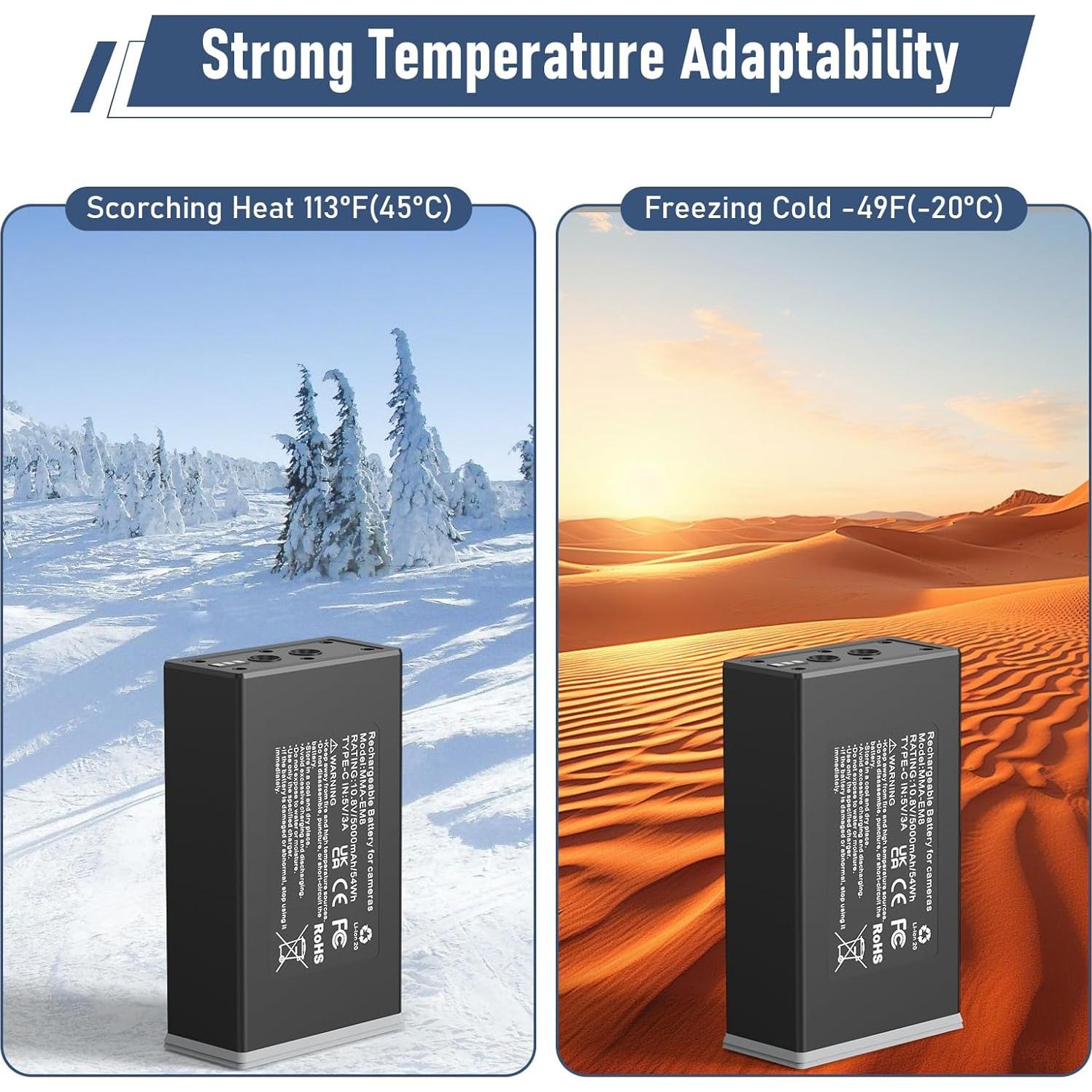 Batería Recargable E EGOWAY 5000mAh para Cámaras de Caza Edge