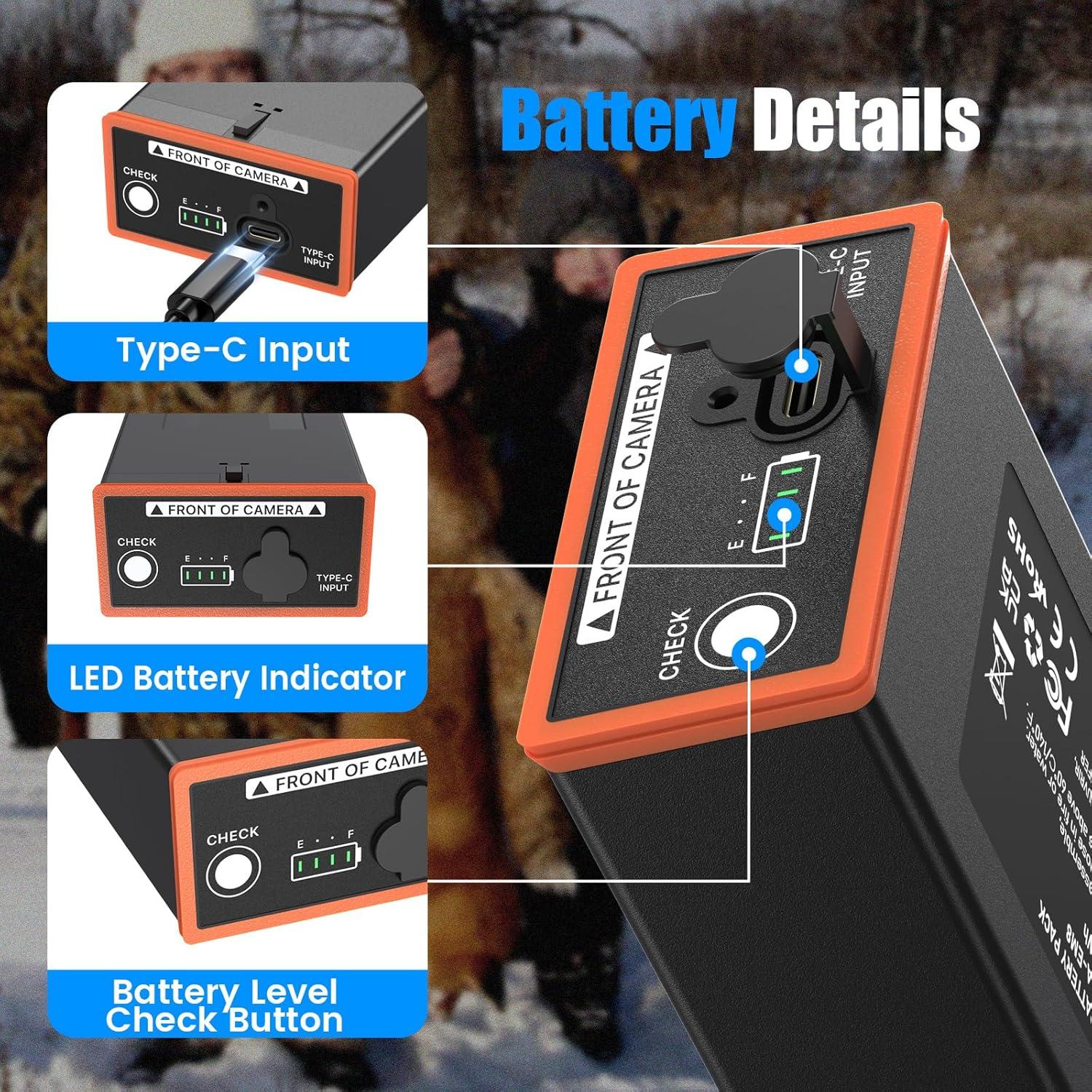 Paquete de Batería Power Mag 4PCS 5000mAh para Moultrie Edge