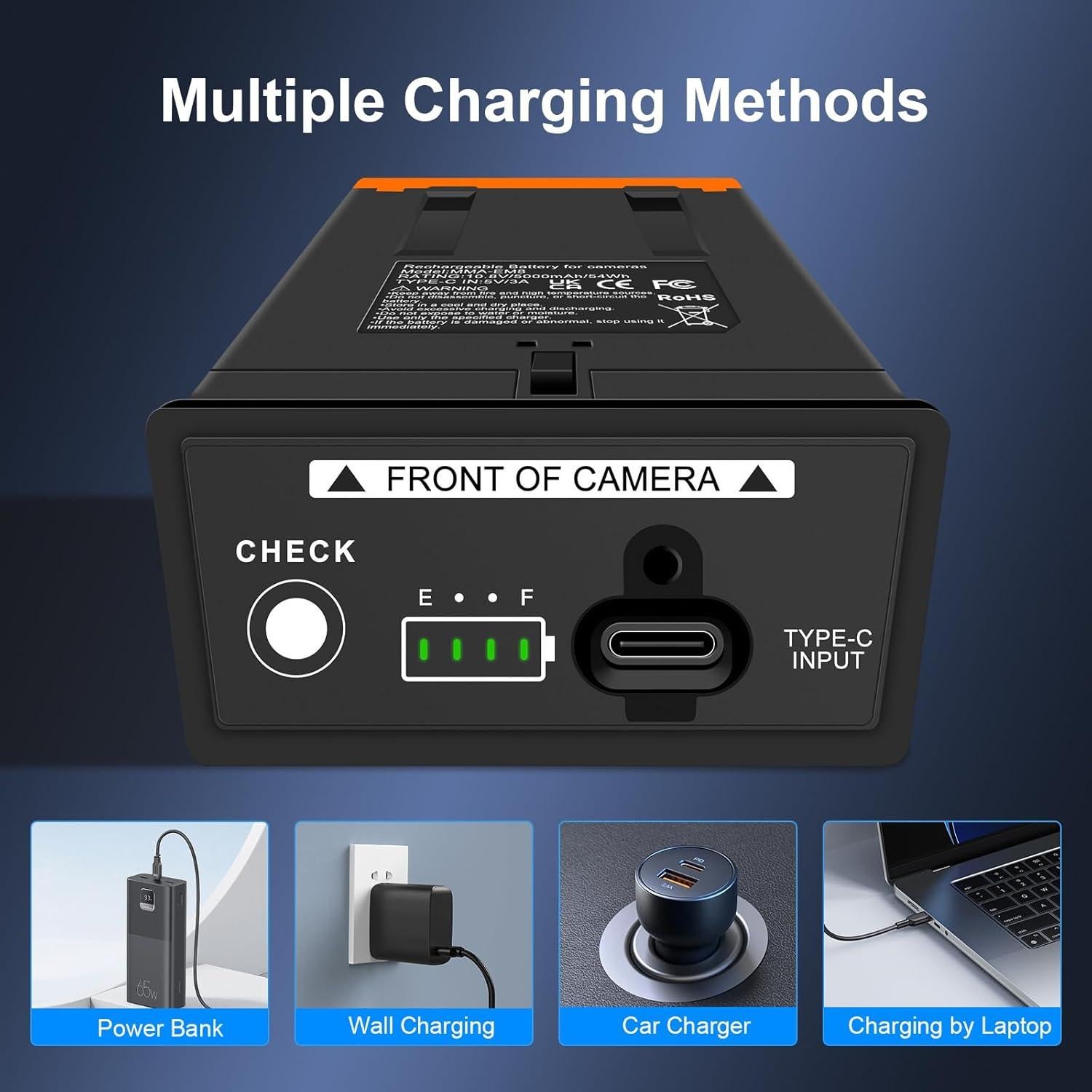 Batería recargable 5000mAh GKUGEYGO para cámaras Moultrie Edge