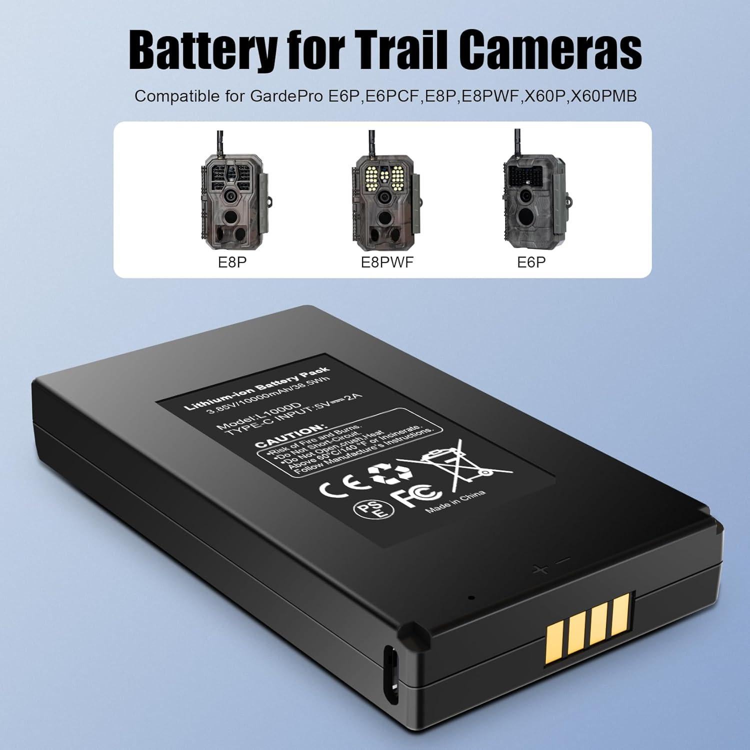 Batería Recargable Litio 10000mAh REACELL para Cámara GardePro