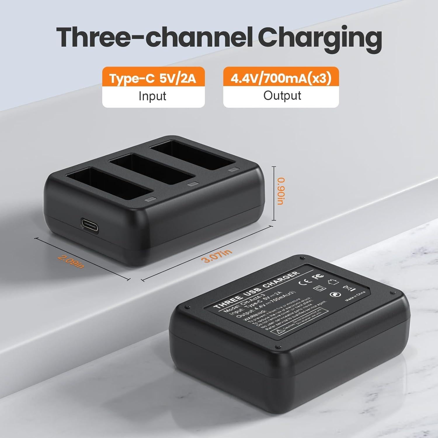 Baterías E EGOWAY 2-Pack 2100mAh para DJI Osmo Action 5 Pro