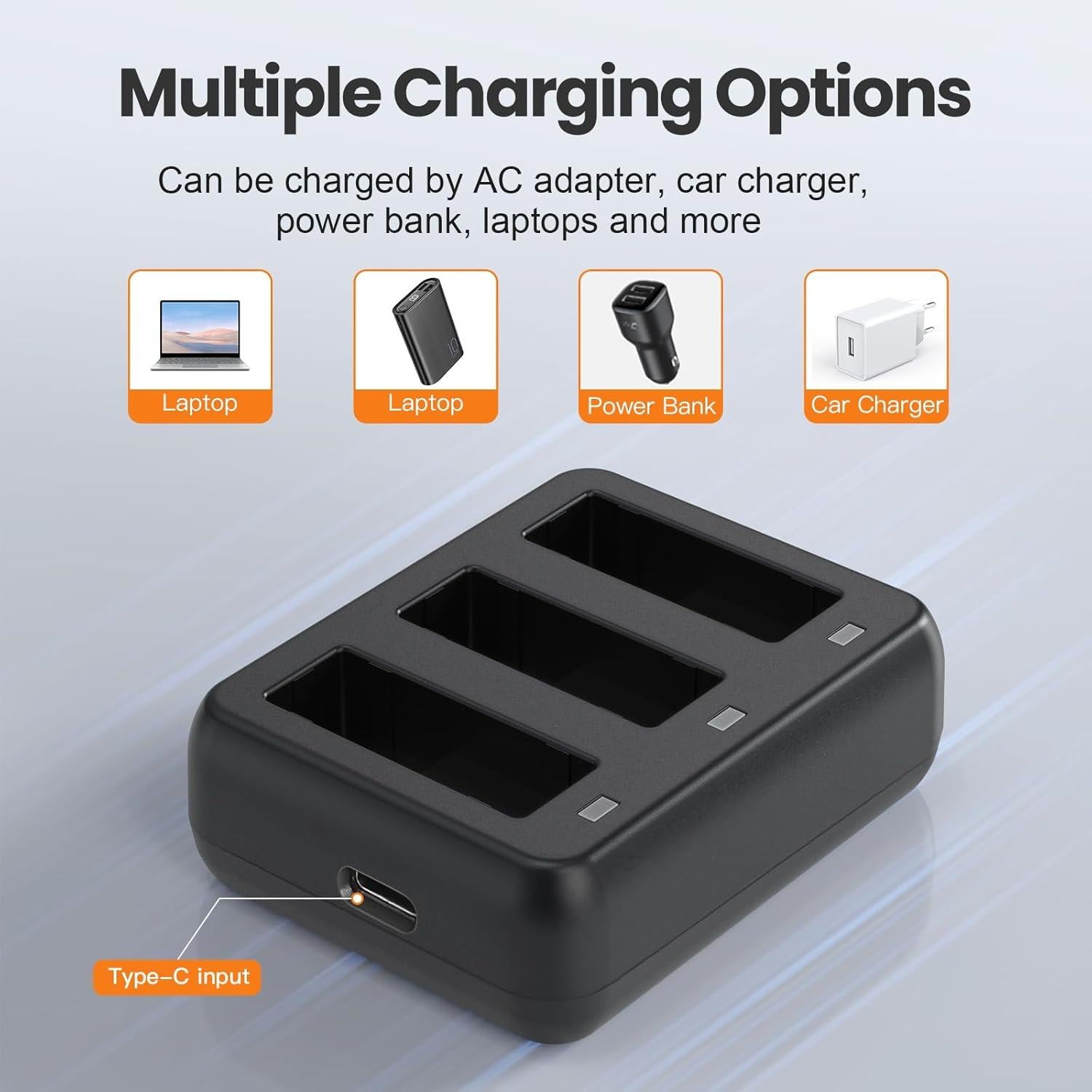 Baterías E EGOWAY 2-Pack 2100mAh para DJI Osmo Action 5 Pro