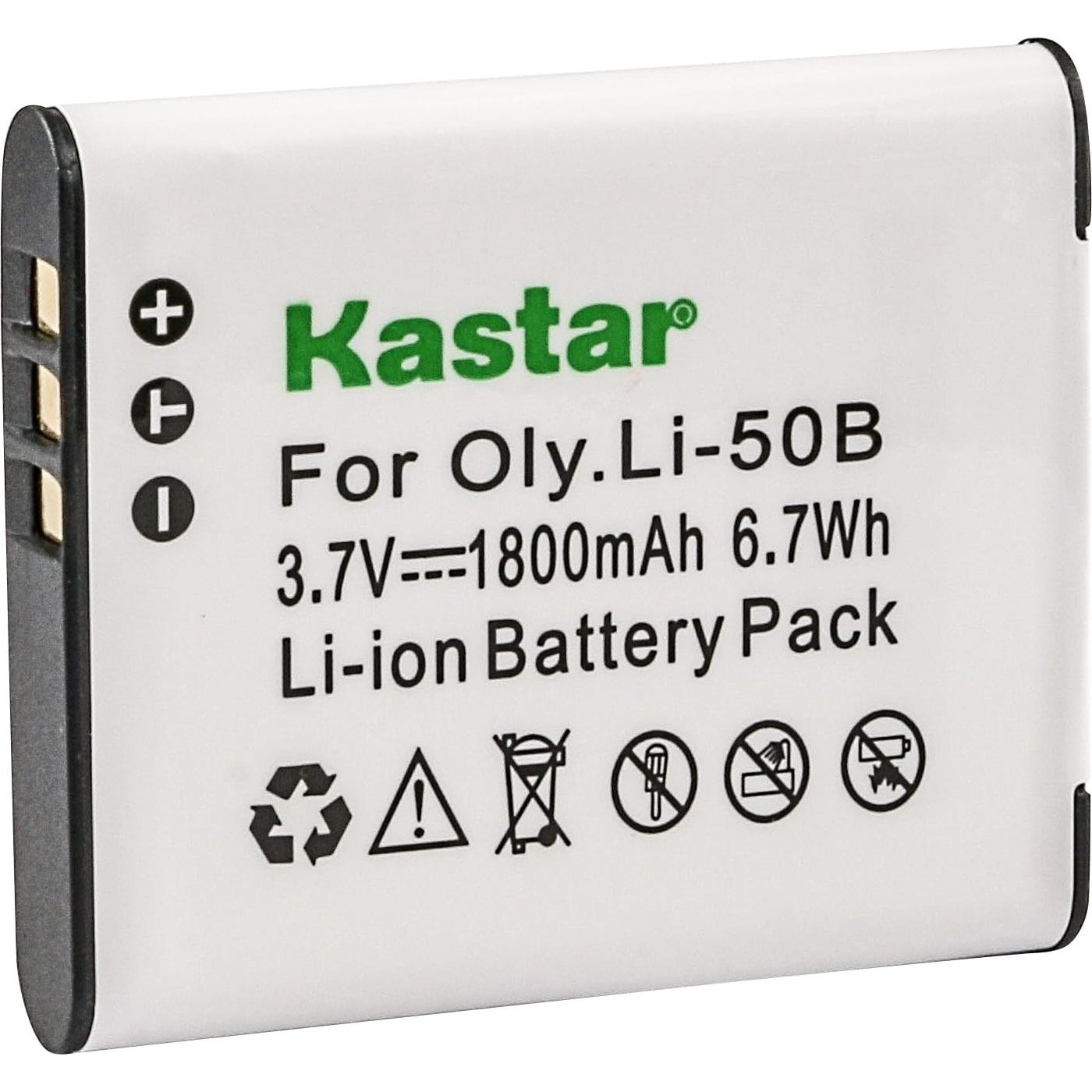 Baterías Kastar LI-50B para cámaras Olympus - 2 unidades