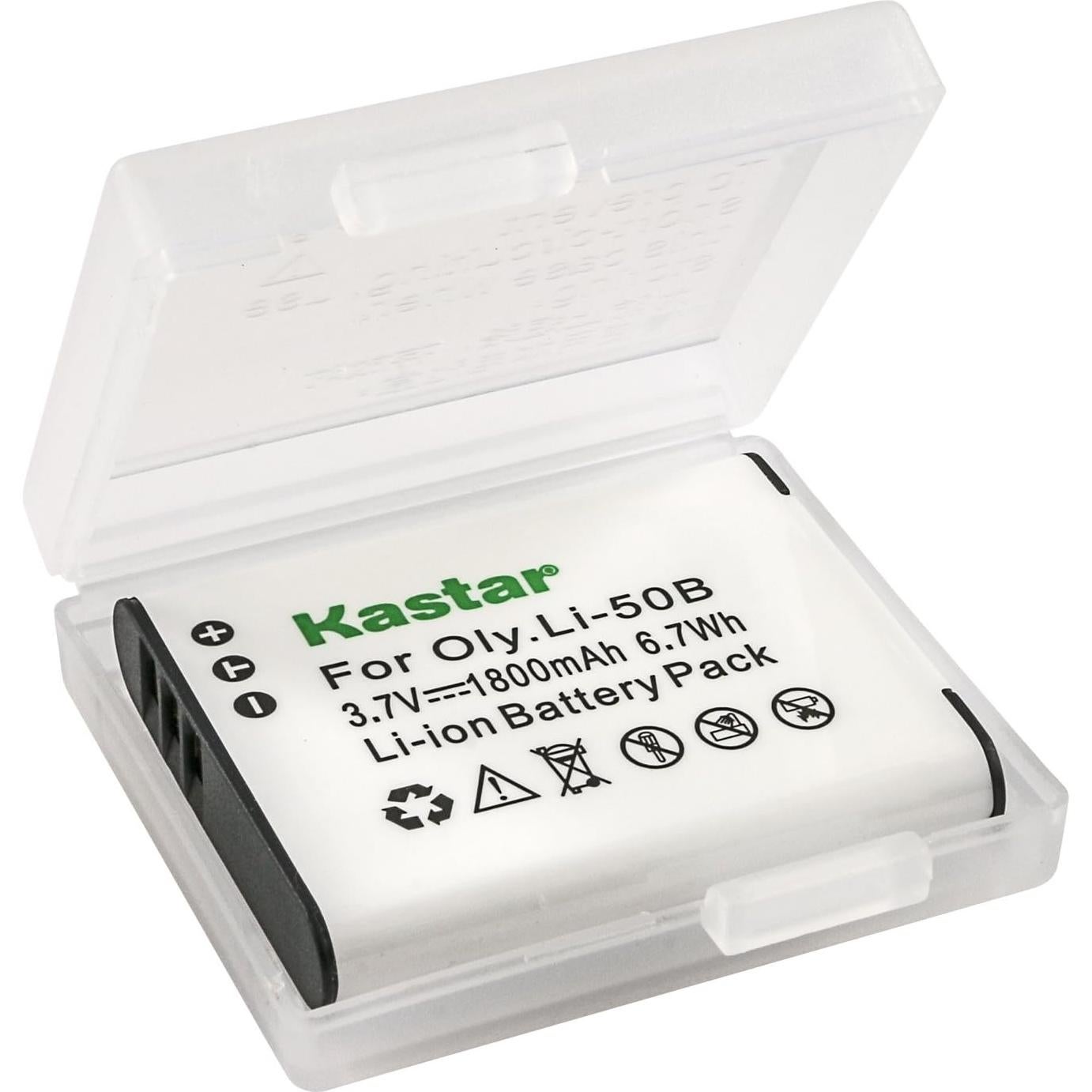 Baterías Kastar LI-50B para cámaras Olympus - 2 unidades
