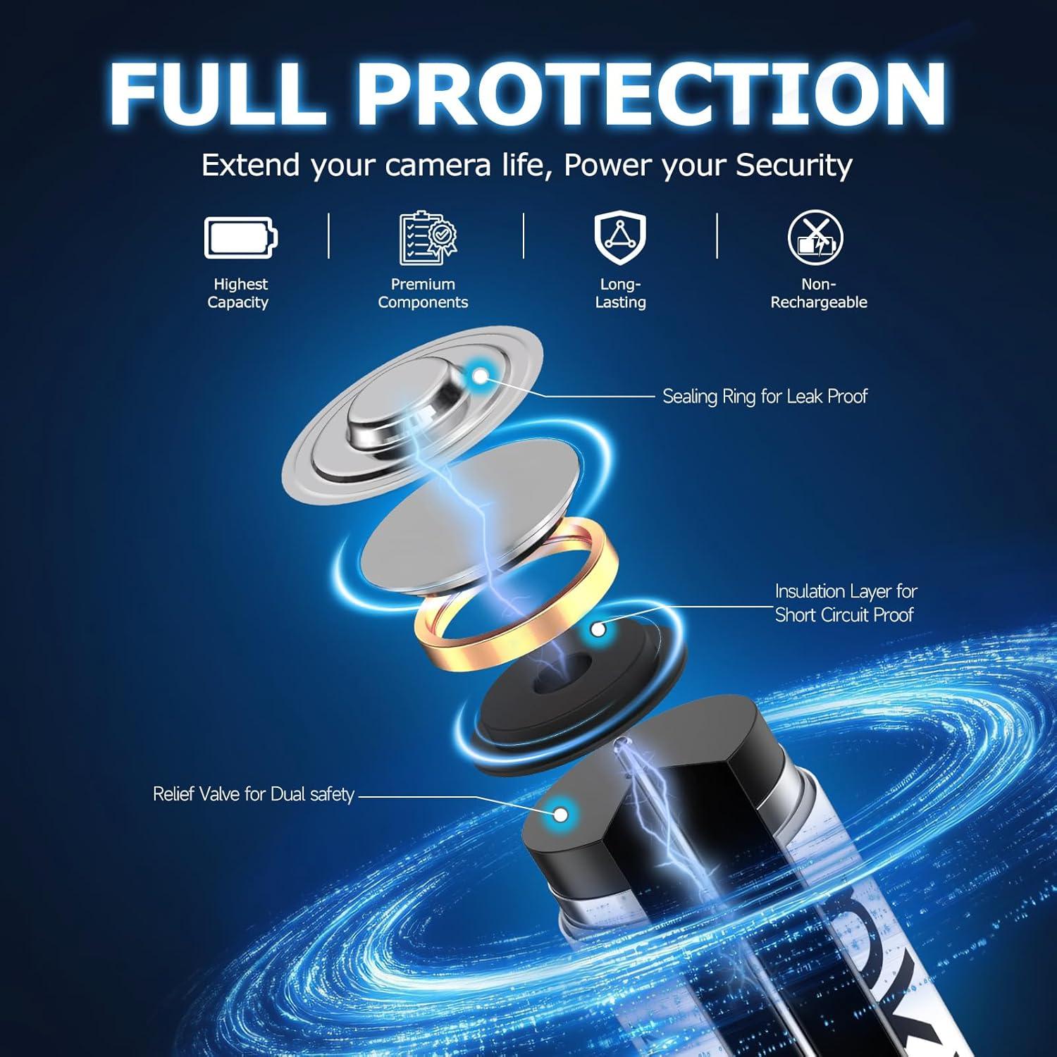 Baterías CR2 3V Litio PKUNIN 850mAh Paquete de 6 Unidades