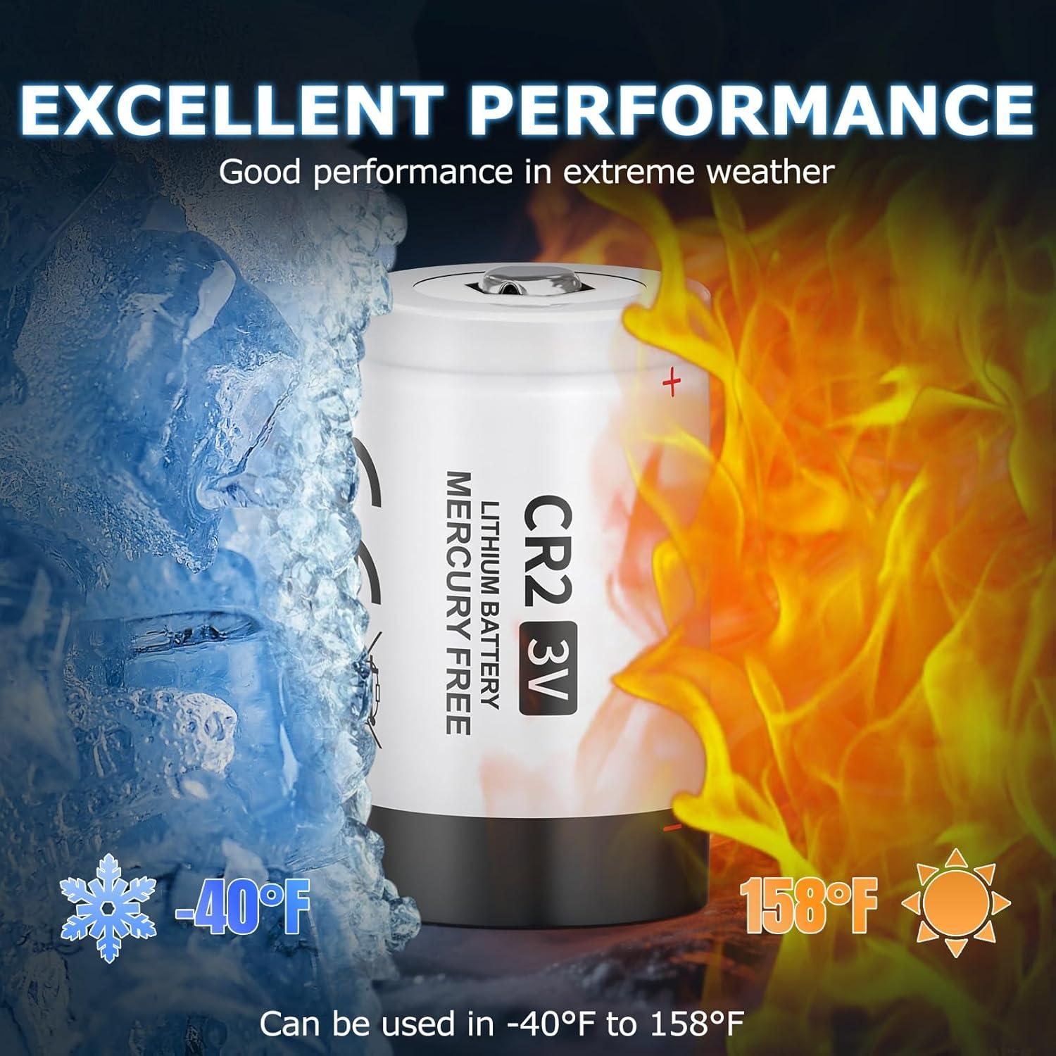 Baterías CR2 3V Litio PKUNIN 2 Piezas 850mAh Larga Duración