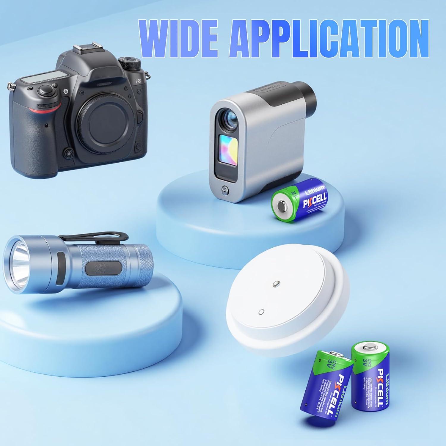 Baterías de Litio CR2 PKCELL 3V - Paquete de 4 Unidades