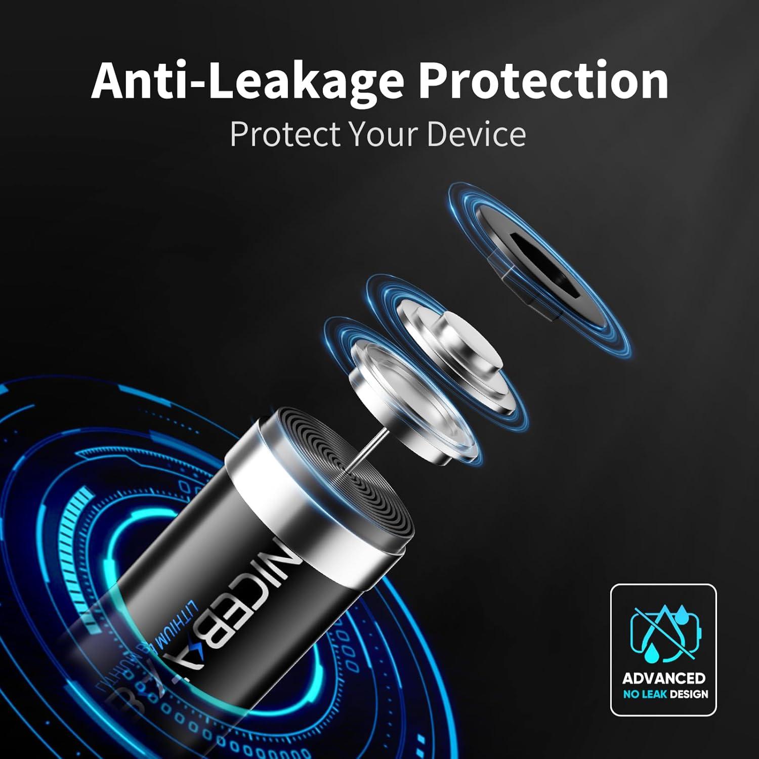 Baterías de Litio CR2 3V NICEBATT - 4 Unidades 800mAh