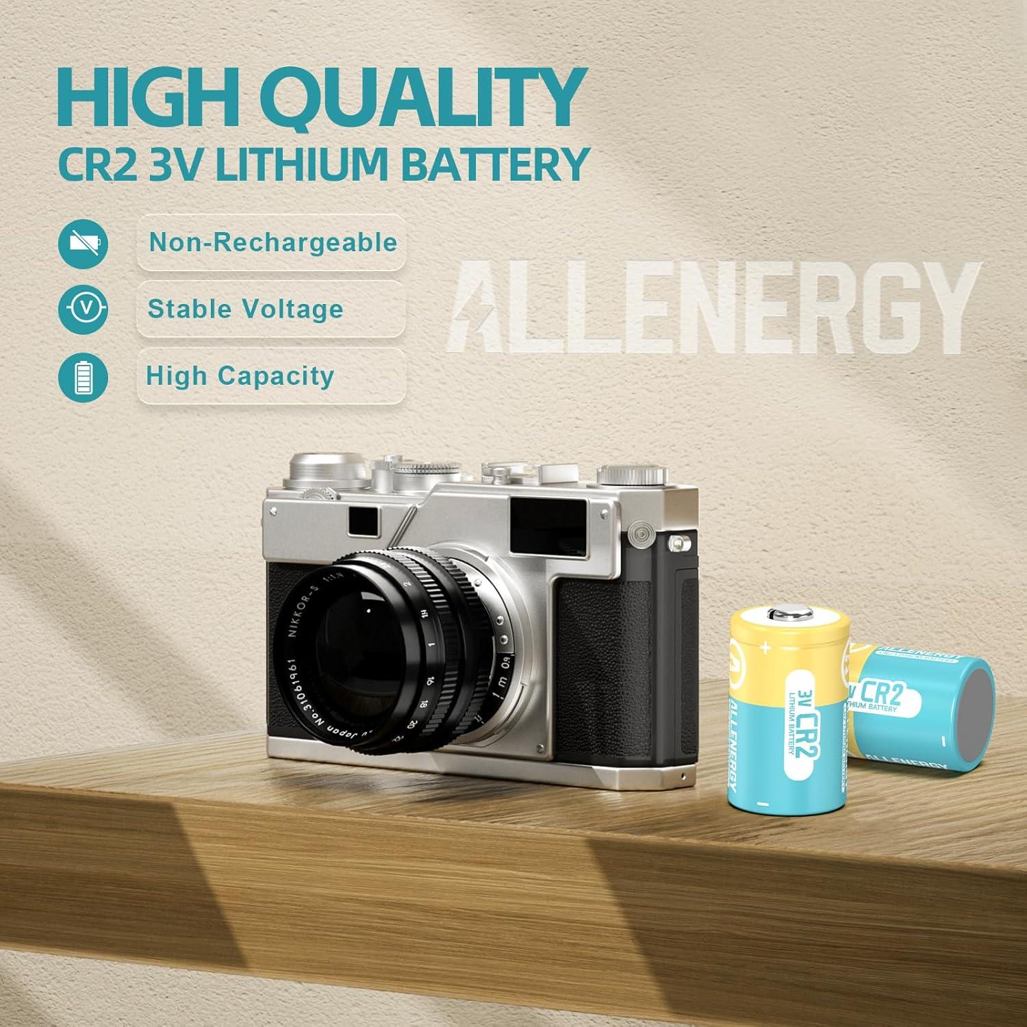 Baterías de Litio CR2 ALLENERGY 3V - Paquete de 6 Unidades