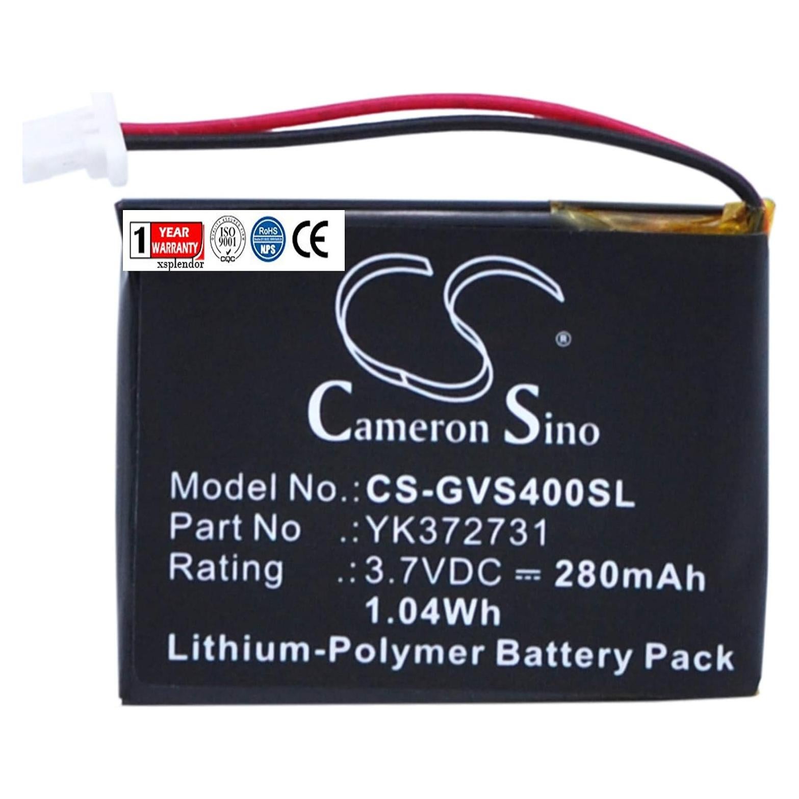 Batería de Reemplazo Li-Polímero Cameron Sino 280mAh para Golf Buddy