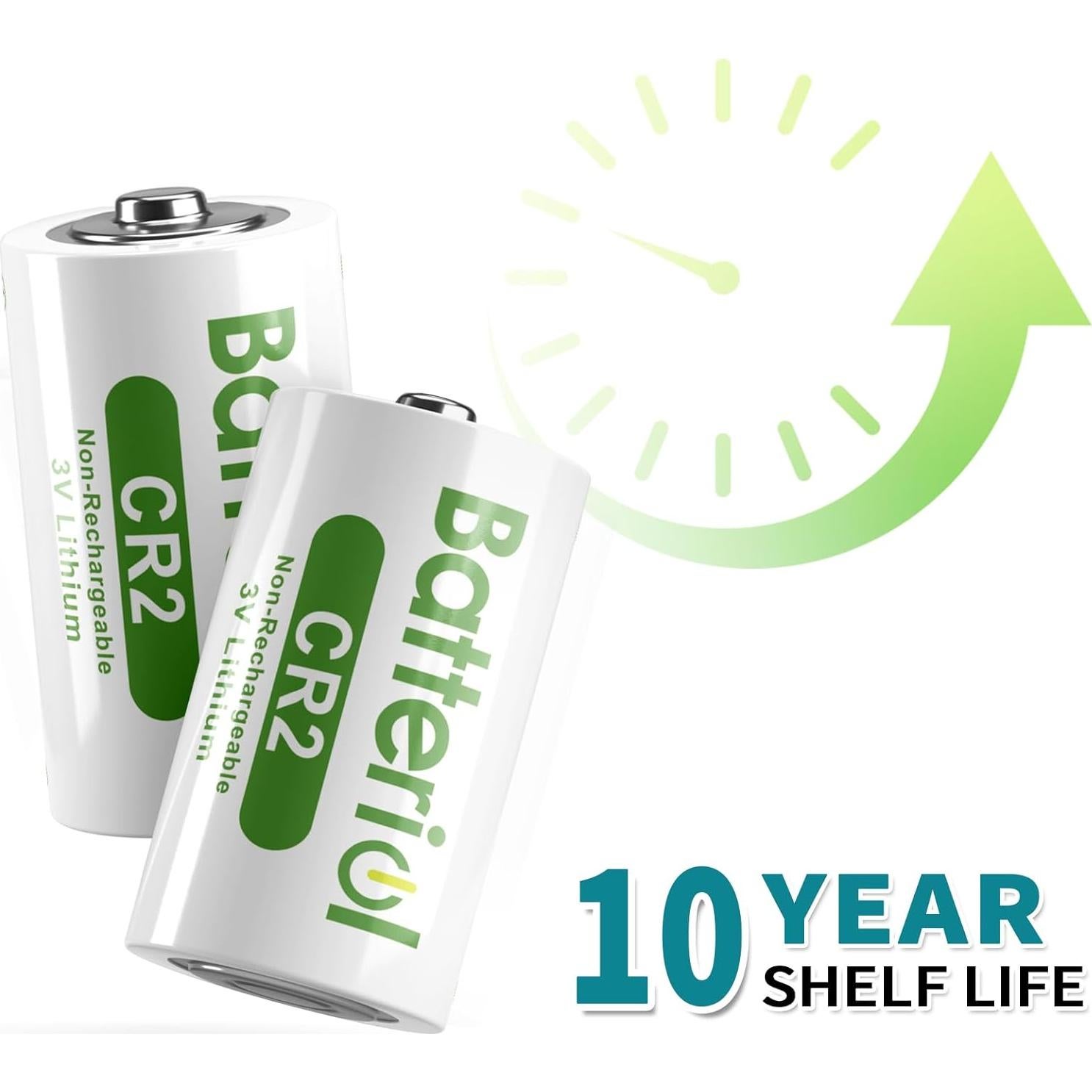 Batería de Litio CR2 3V Batteriol 4 Piezas 1000mAh