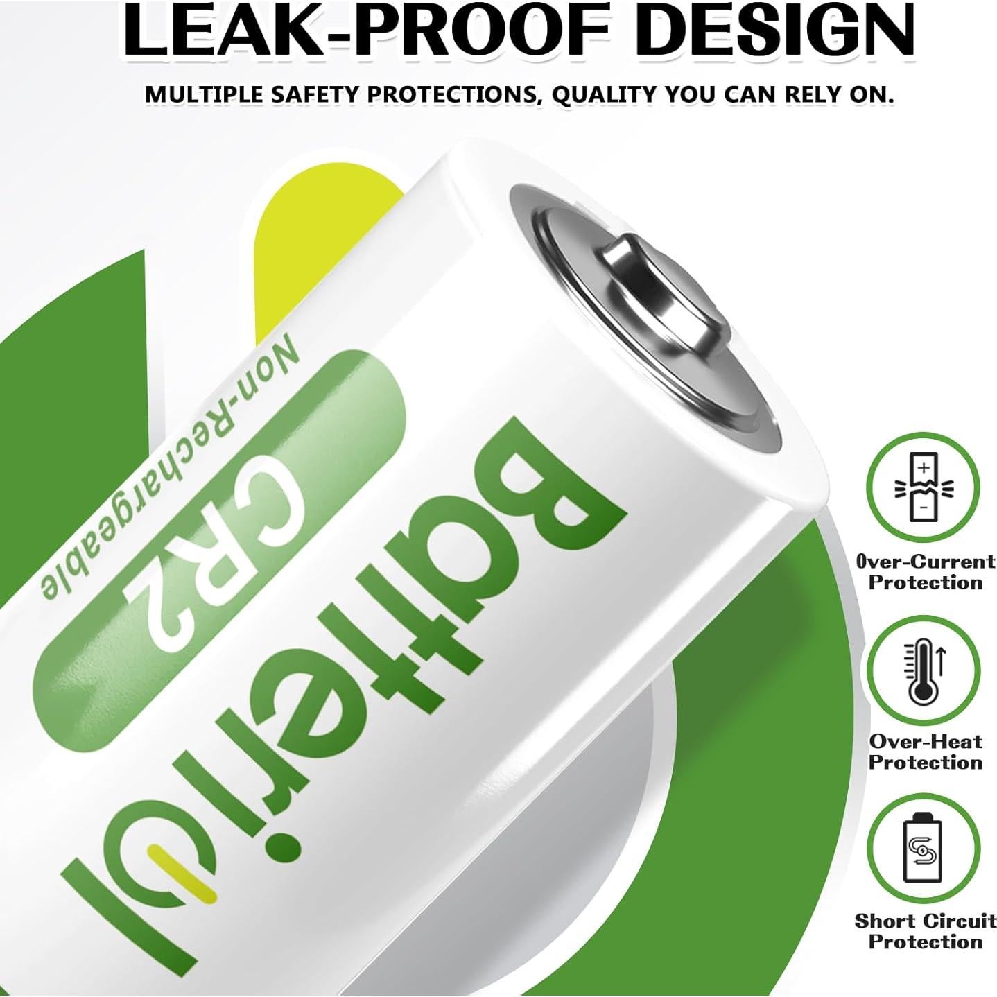 Batería de Litio CR2 3V Batteriol 4 Piezas 1000mAh