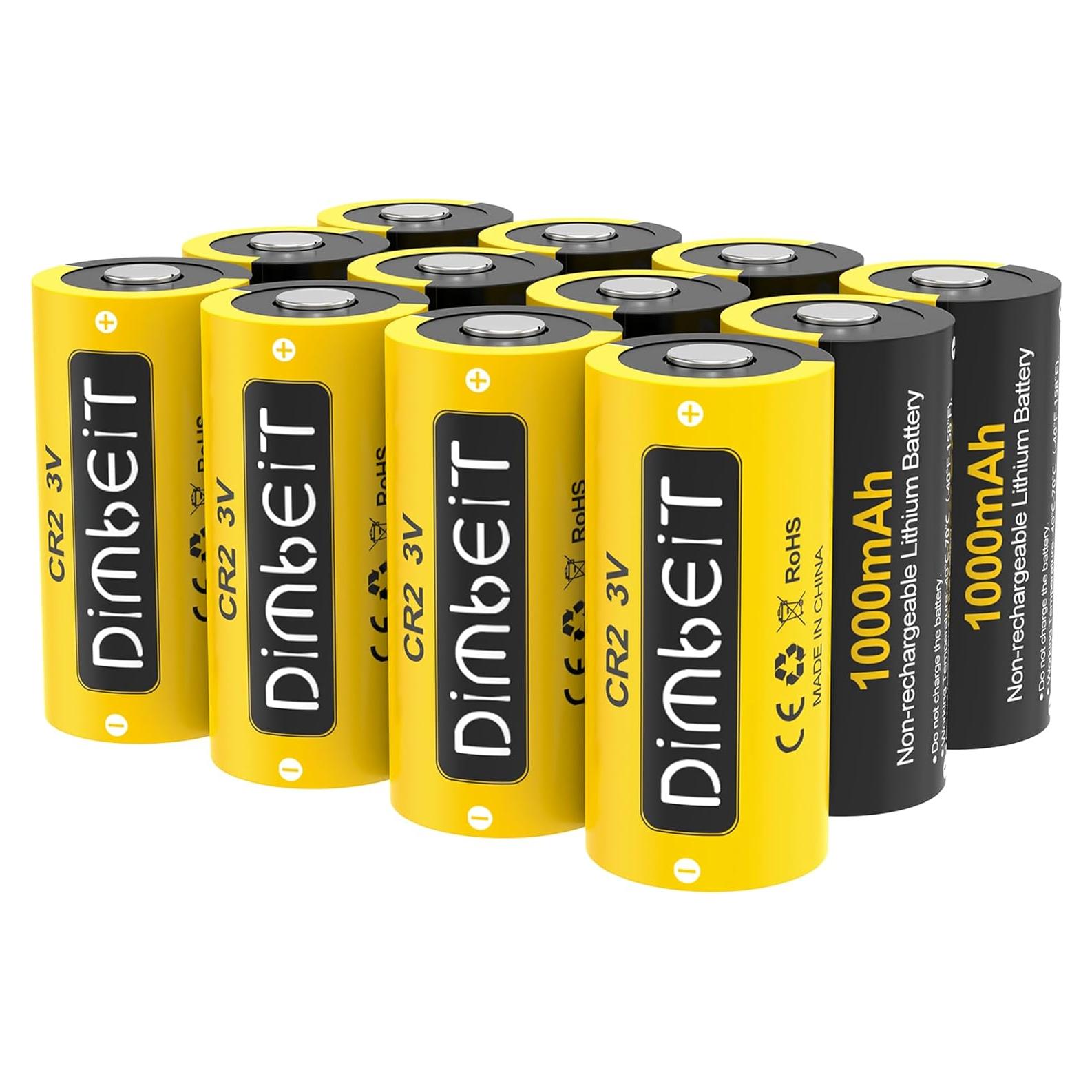 Batería de Litio CR2 3V 1000mAh Dimbeit - Paquete de 12