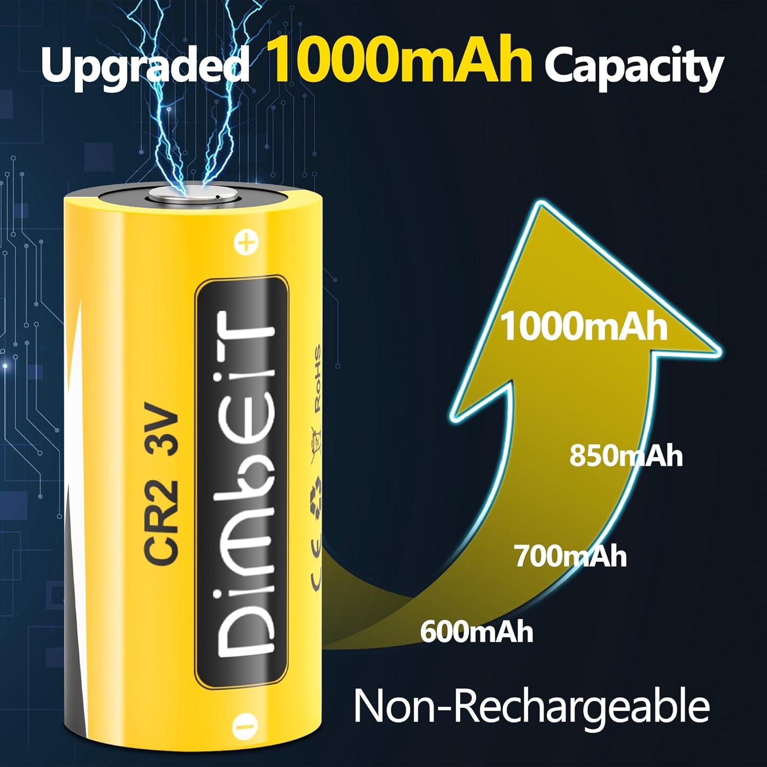 Batería de Litio CR2 3V 1000mAh Dimbeit - Paquete de 12