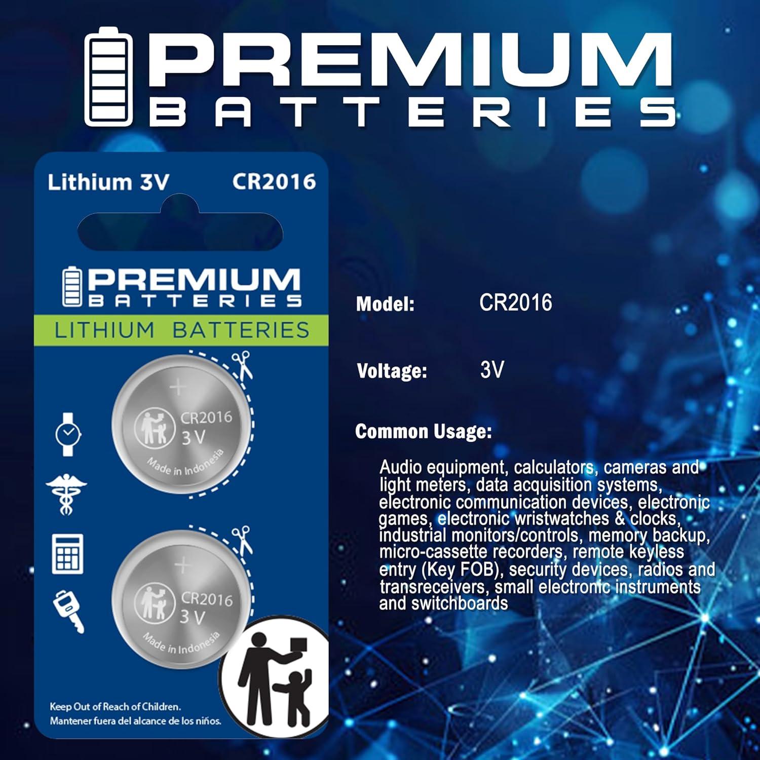 Baterías de Litio CR2016 Panasonic 3V - Paquete de 6 Unidades