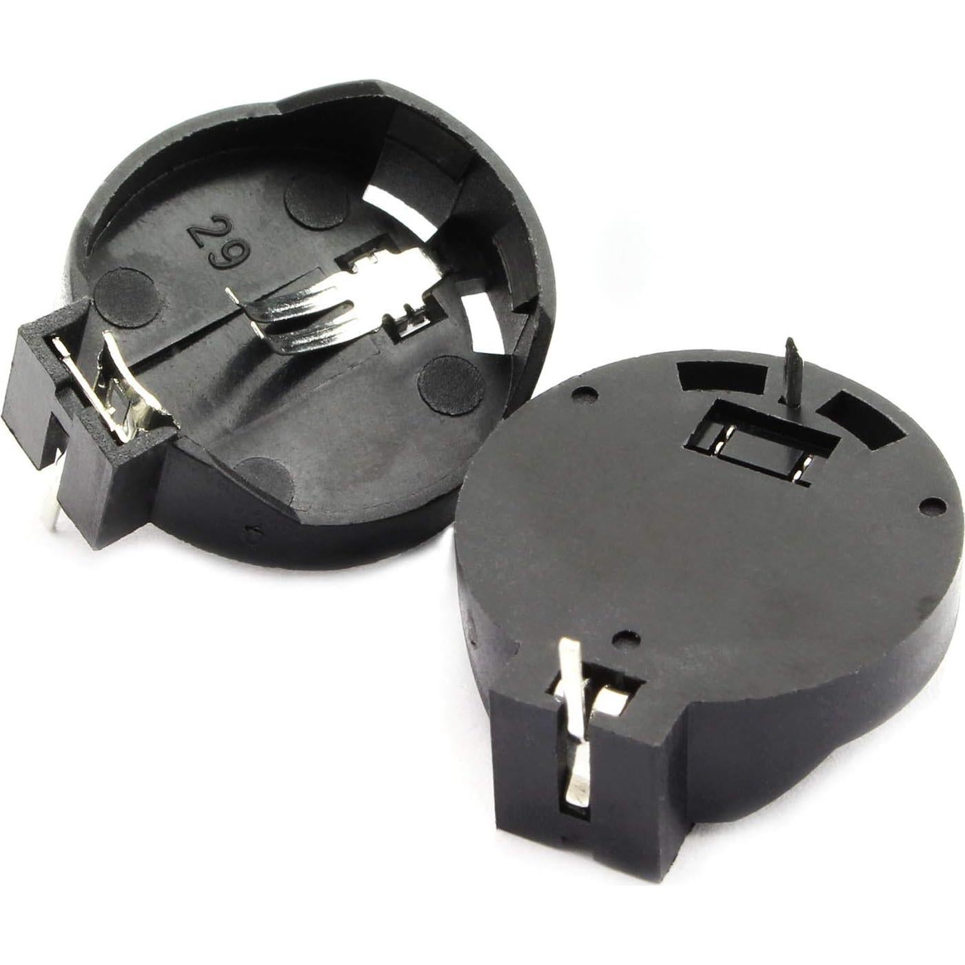 10 Soportes de Batería CR2032 DIP RuiLing - 22.1mm Negro