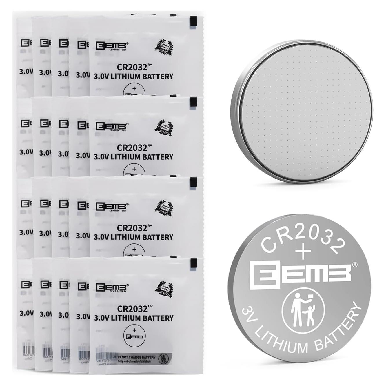 Baterías de Litio EEMB CR2032 - Paquete de 20 Unidades 3V