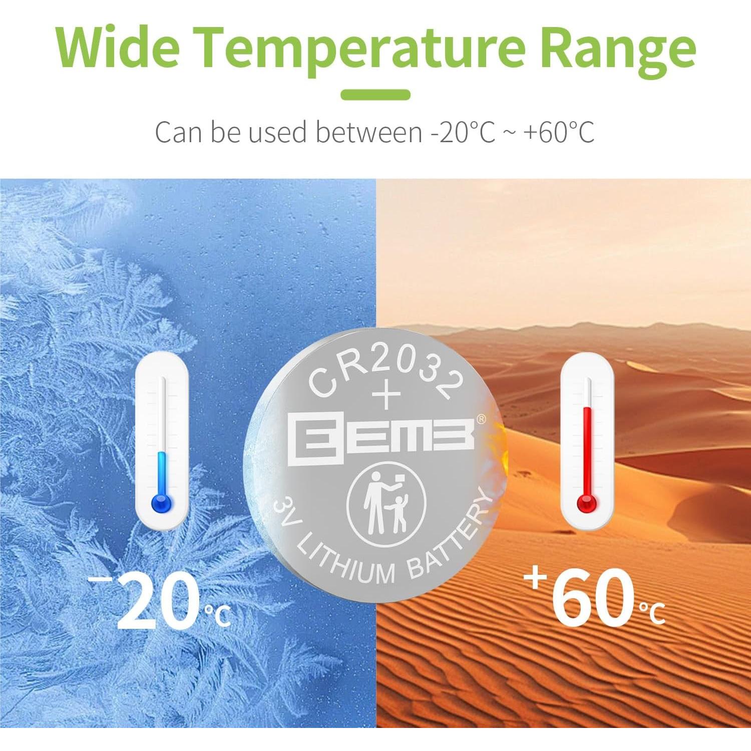 Baterías de Litio EEMB CR2032 - Paquete de 20 Unidades 3V