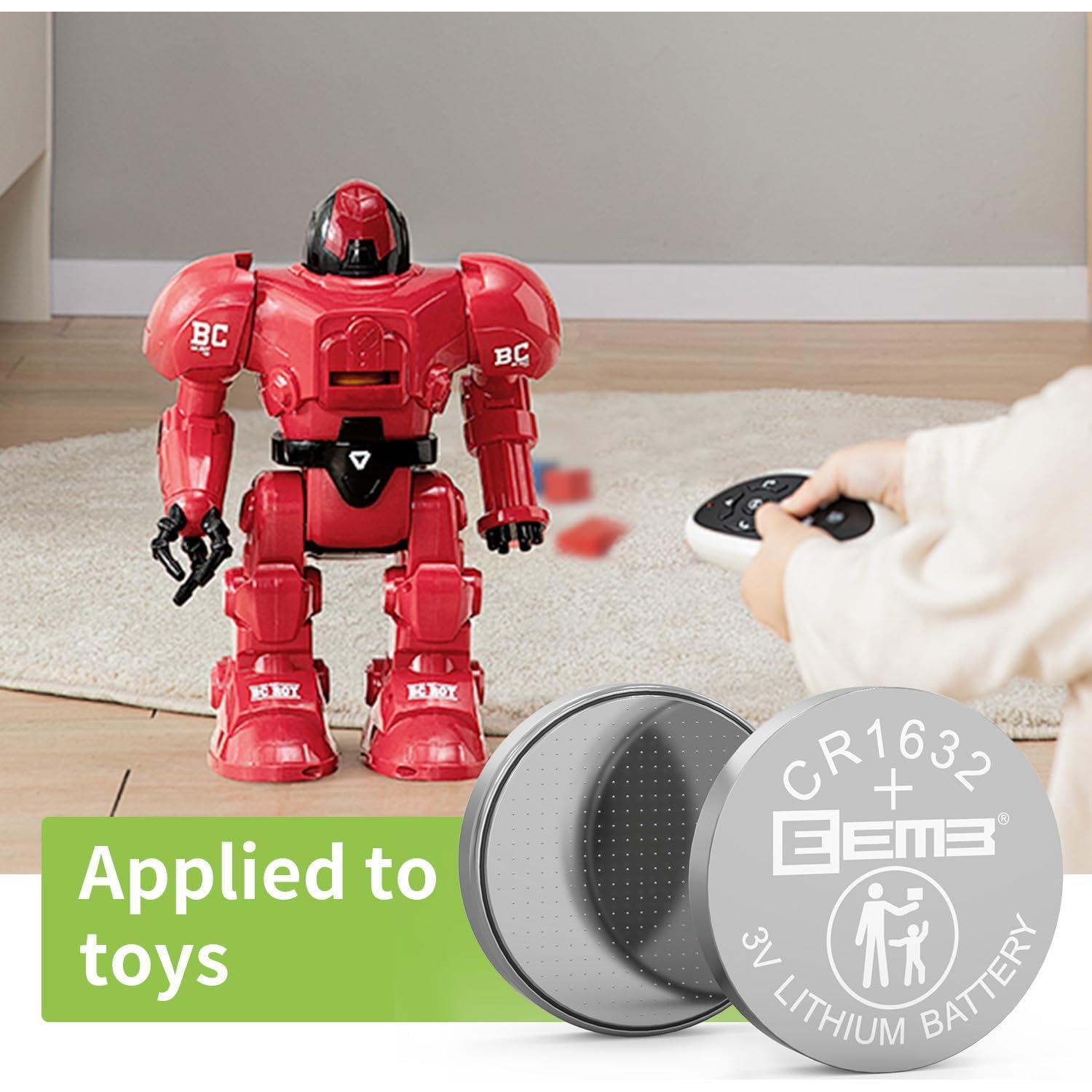 Paquete de 10 Baterías de Litio EEMB CR1632 3V 120mAh