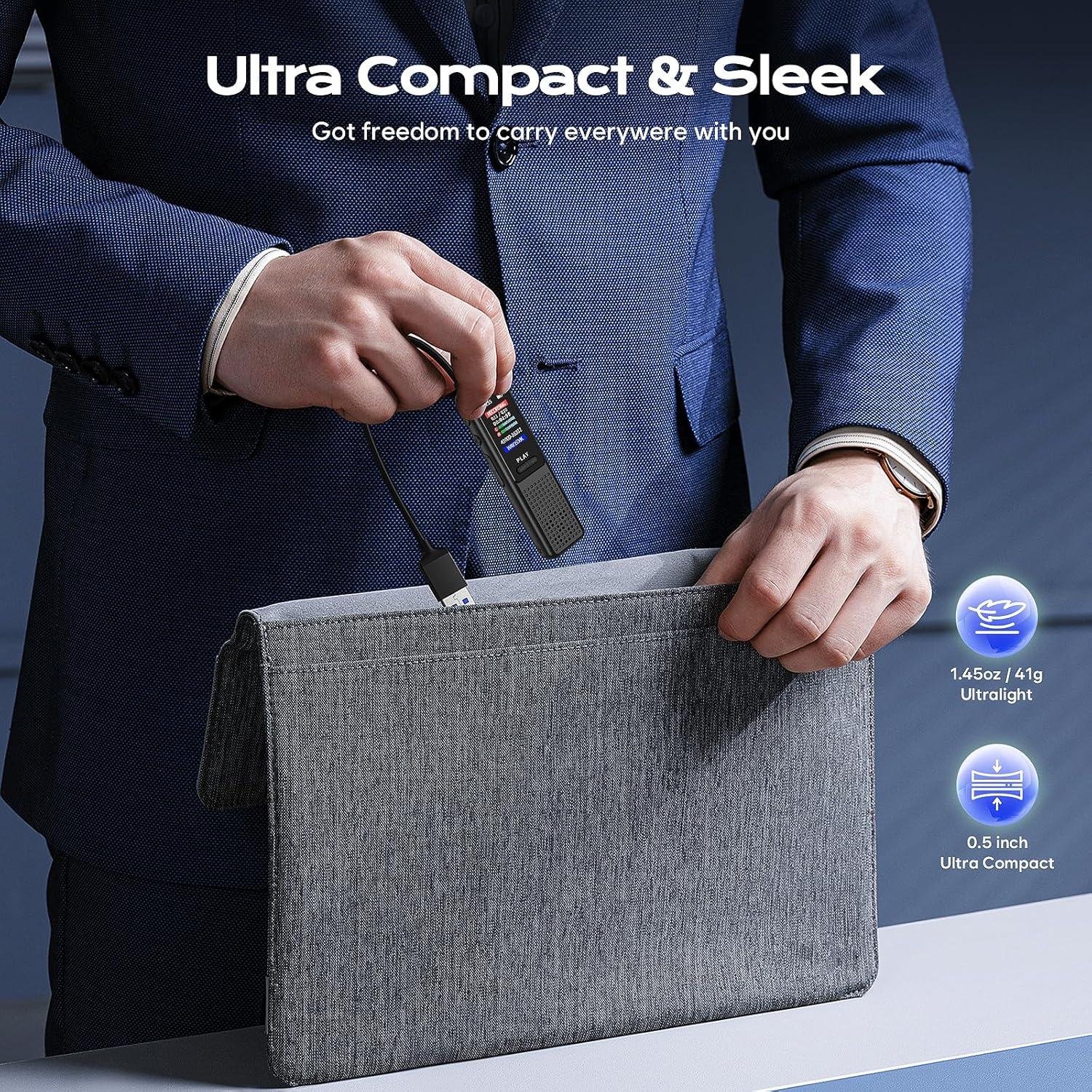 Grabadora de Voz Digital ZIPCIDE 64GB Activada por Voz