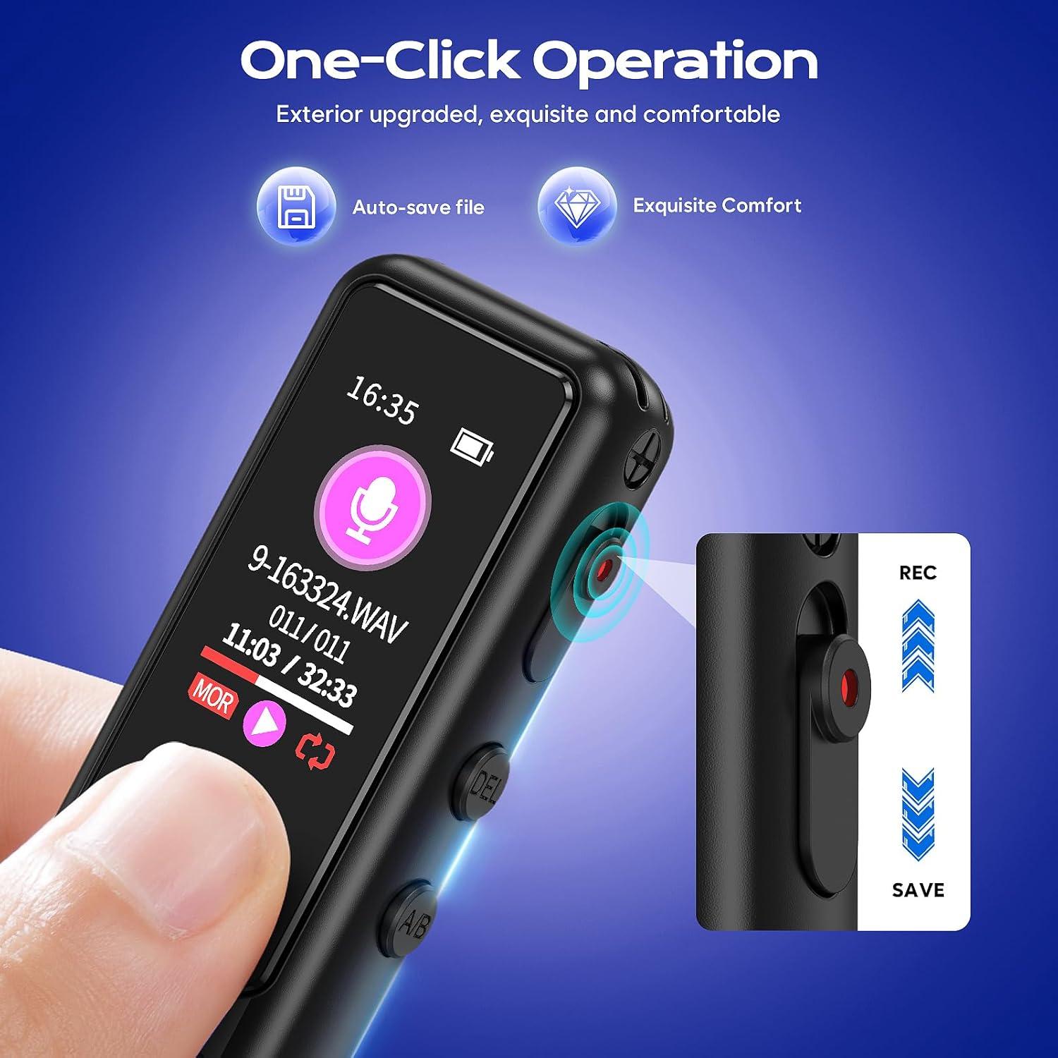 Grabadora de Voz Digital ZIPCIDE 64GB Activada por Voz