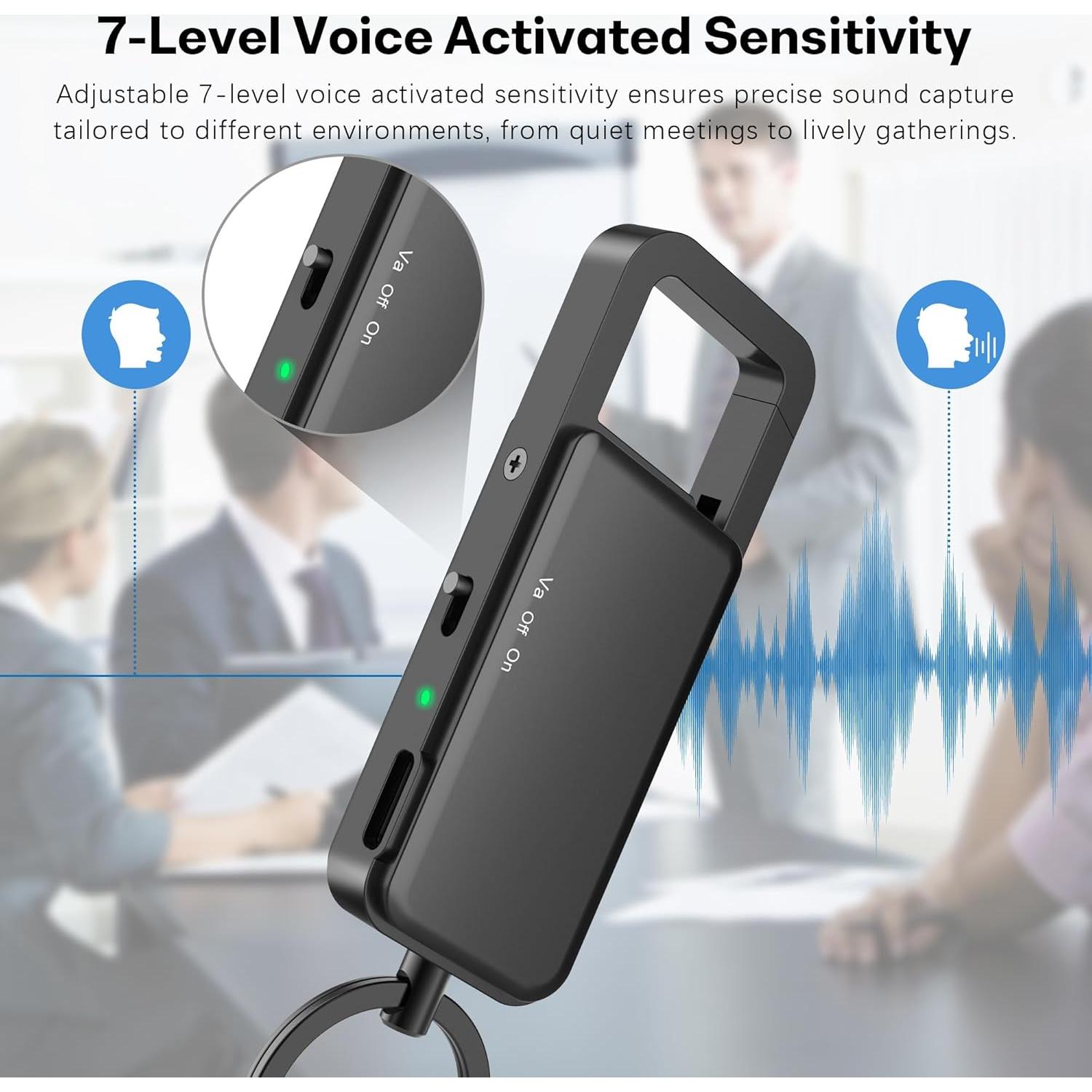 Grabadora de Voz Digital Kashevi KL150 128GB USB-C 24h Batería