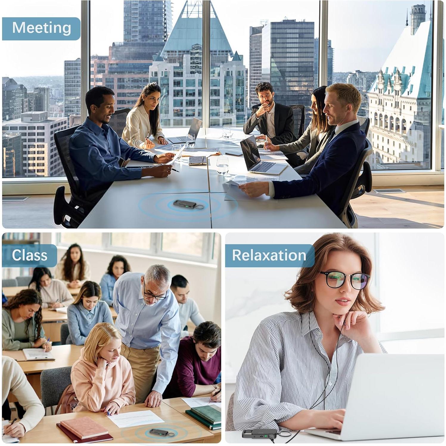 Grabadora de Voz Digital Kashevi KL150 128GB USB-C 24h Batería