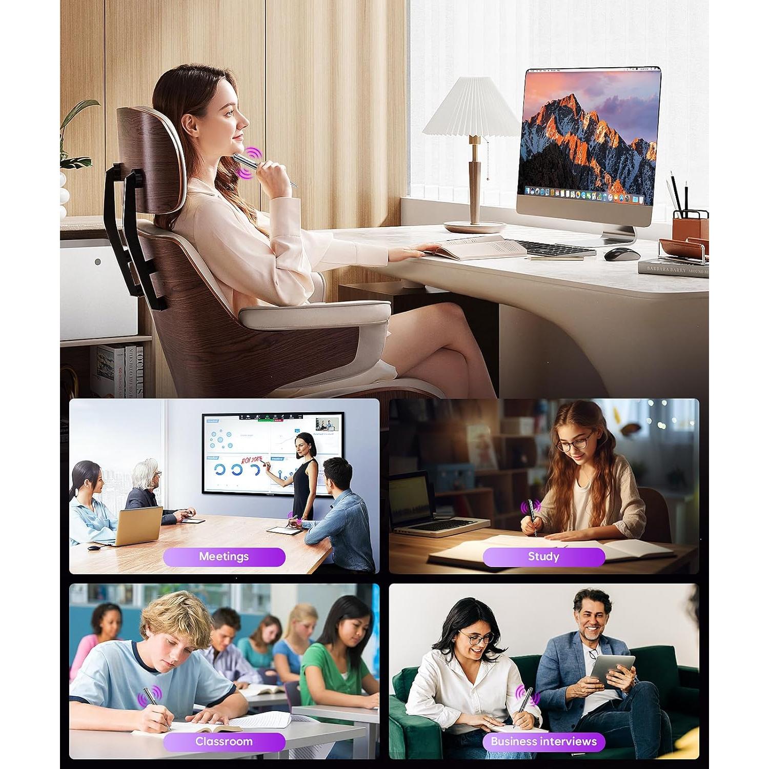 Grabadora de Voz Digital Qunifyed 64GB con Reducción de Ruido