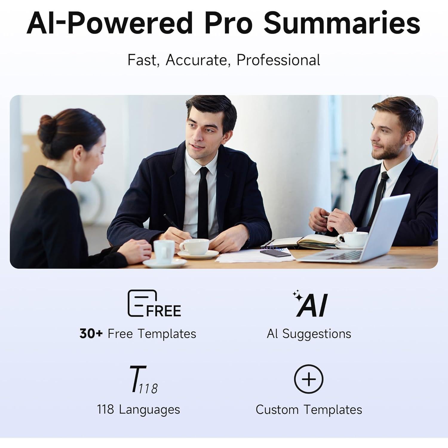 Grabadora de Voz AI Mugukue NanoRec 64GB 73H Batería Gris