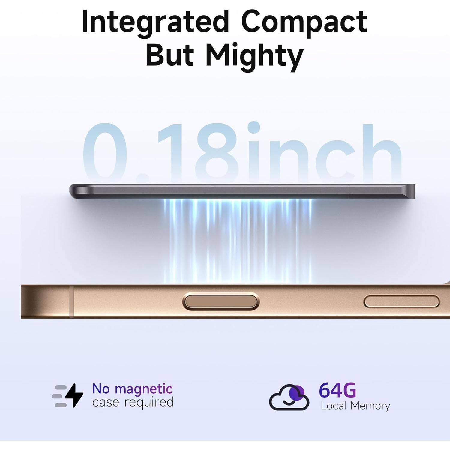 Grabadora de Voz AI Mugukue NanoRec 64GB 73H Batería Gris