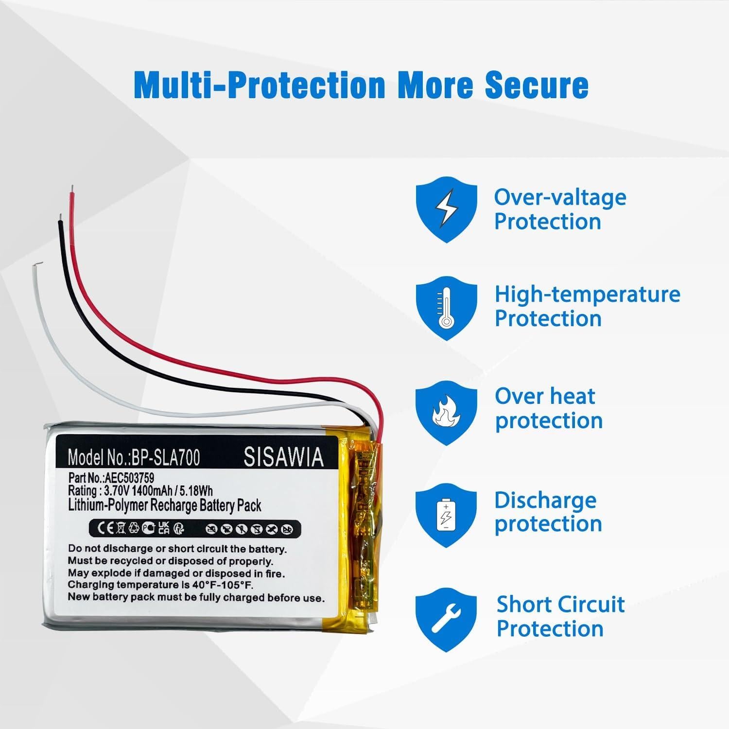 Batería de Reemplazo Steelseries Arctis 1 3 7 7P 1400mAh