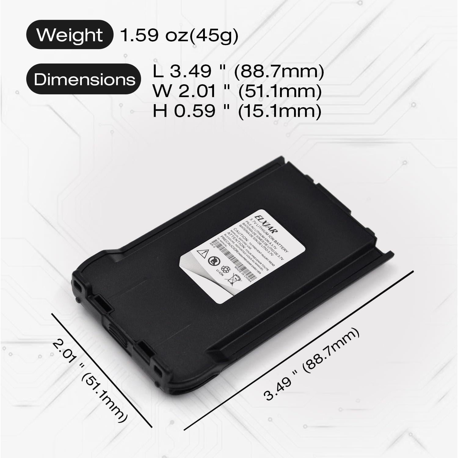 Batería recargable Li-ion 3.7V 1500mAh Arcshell AR-6 Nueva