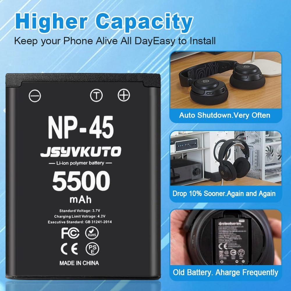 Paquete de 2 Baterías NP-45 5500mAh para Auriculares Arctis Nova Pro