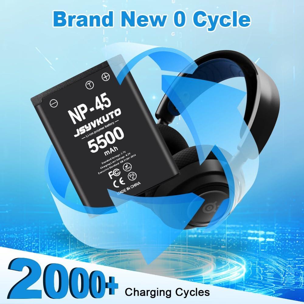 Paquete de 2 Baterías NP-45 5500mAh para Auriculares Arctis Nova Pro