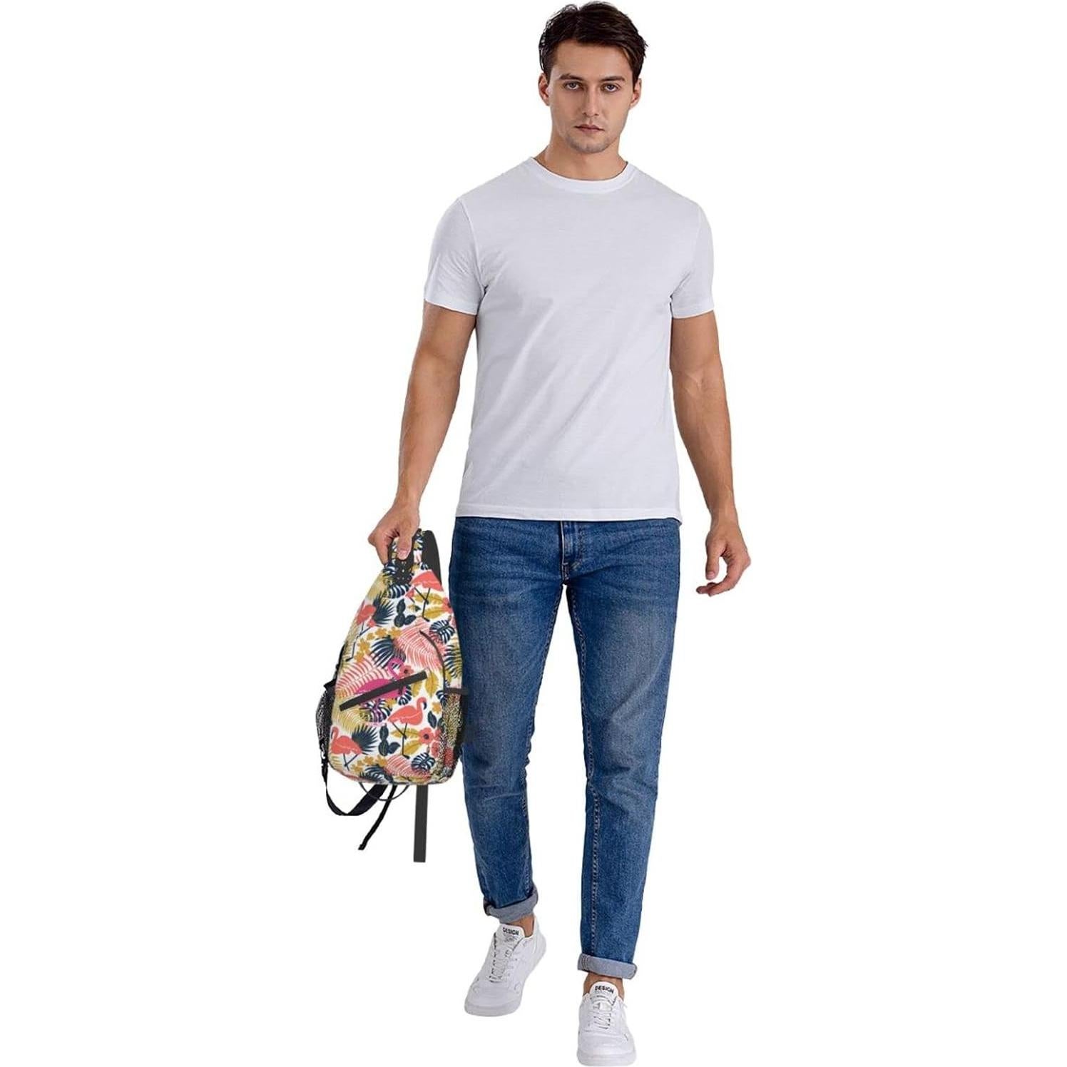 Bolsa Cruzada Tropical de Poliester 15L Ajustable