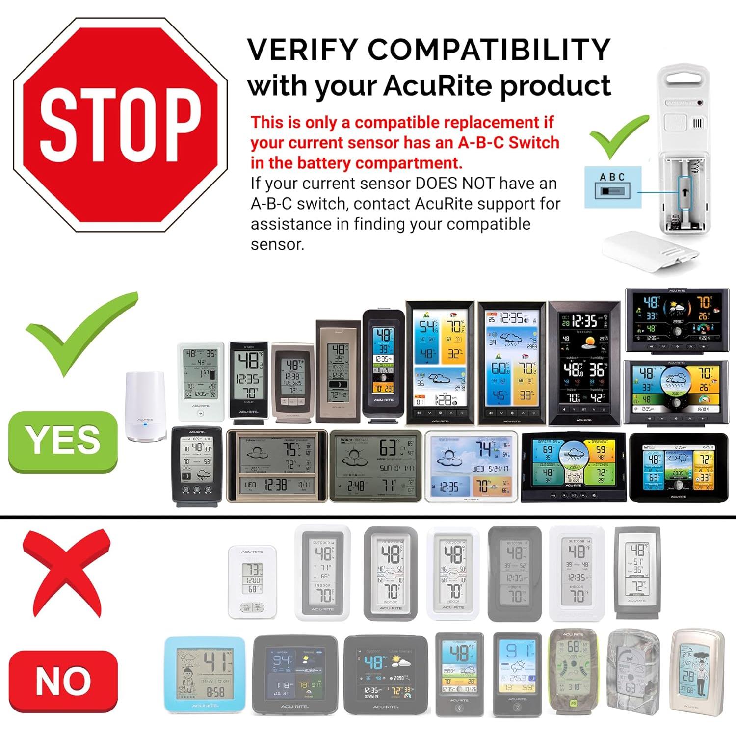 Sensor Inalámbrico de Temperatura y Humedad AcuRite 06002M