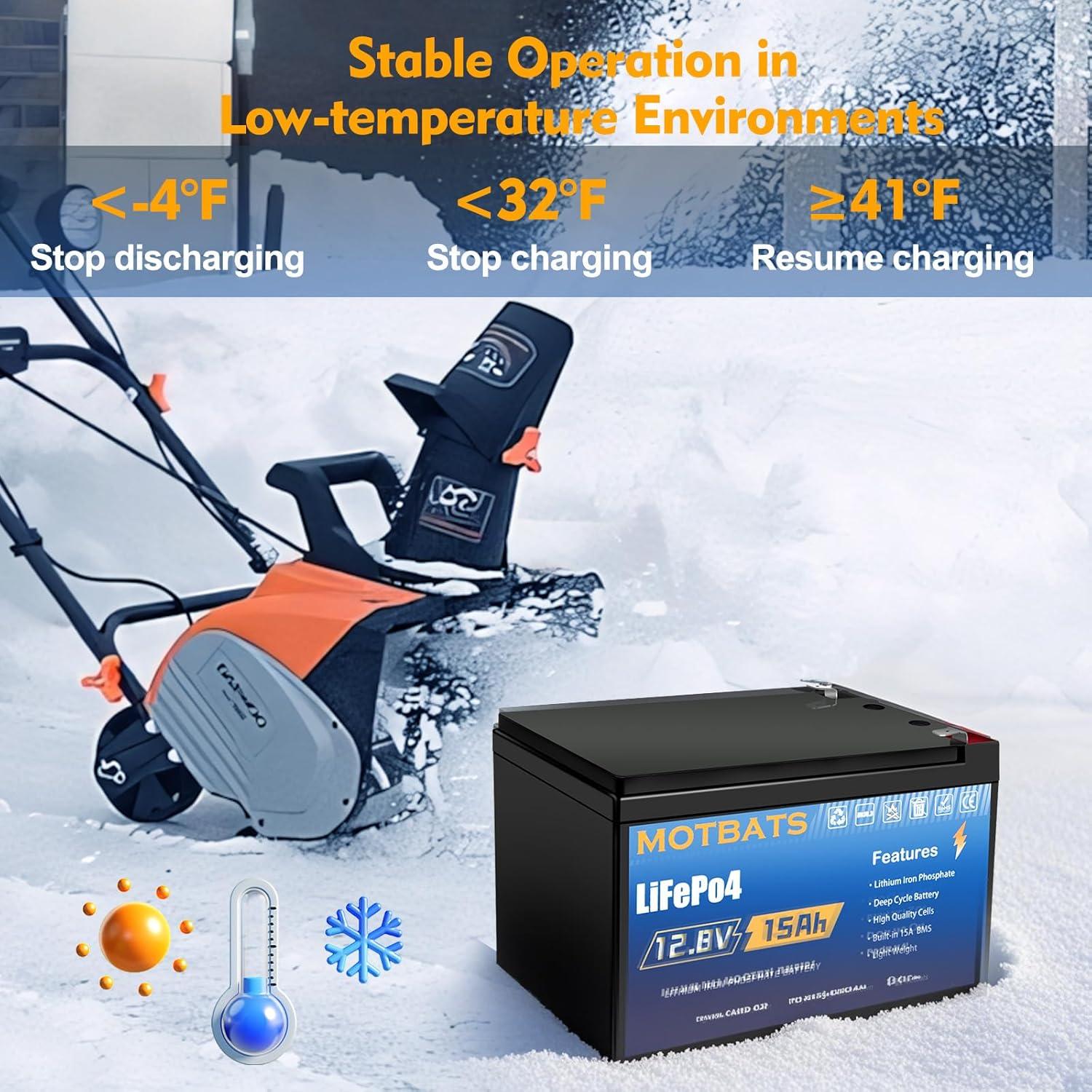 Batería Recargable de Litio 12V 15Ah MotBats para Energía Solar