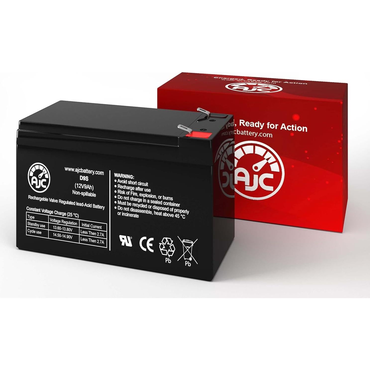 Batería AJC 12V 9Ah Compatible Vexilar FL-18 Genz Pack