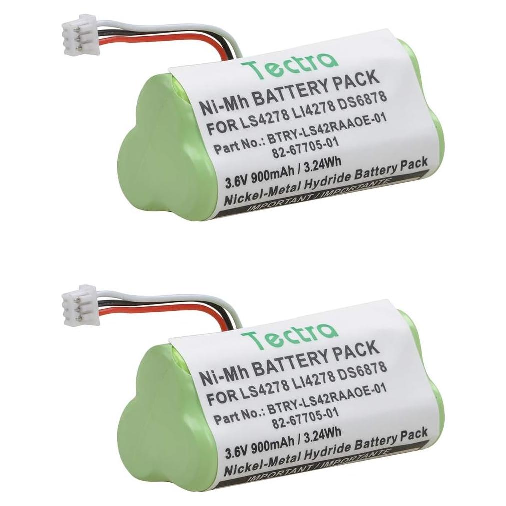 Batería Tectra 2-Pack Ni-MH 3.6V 900mAh para Symbol LS4278